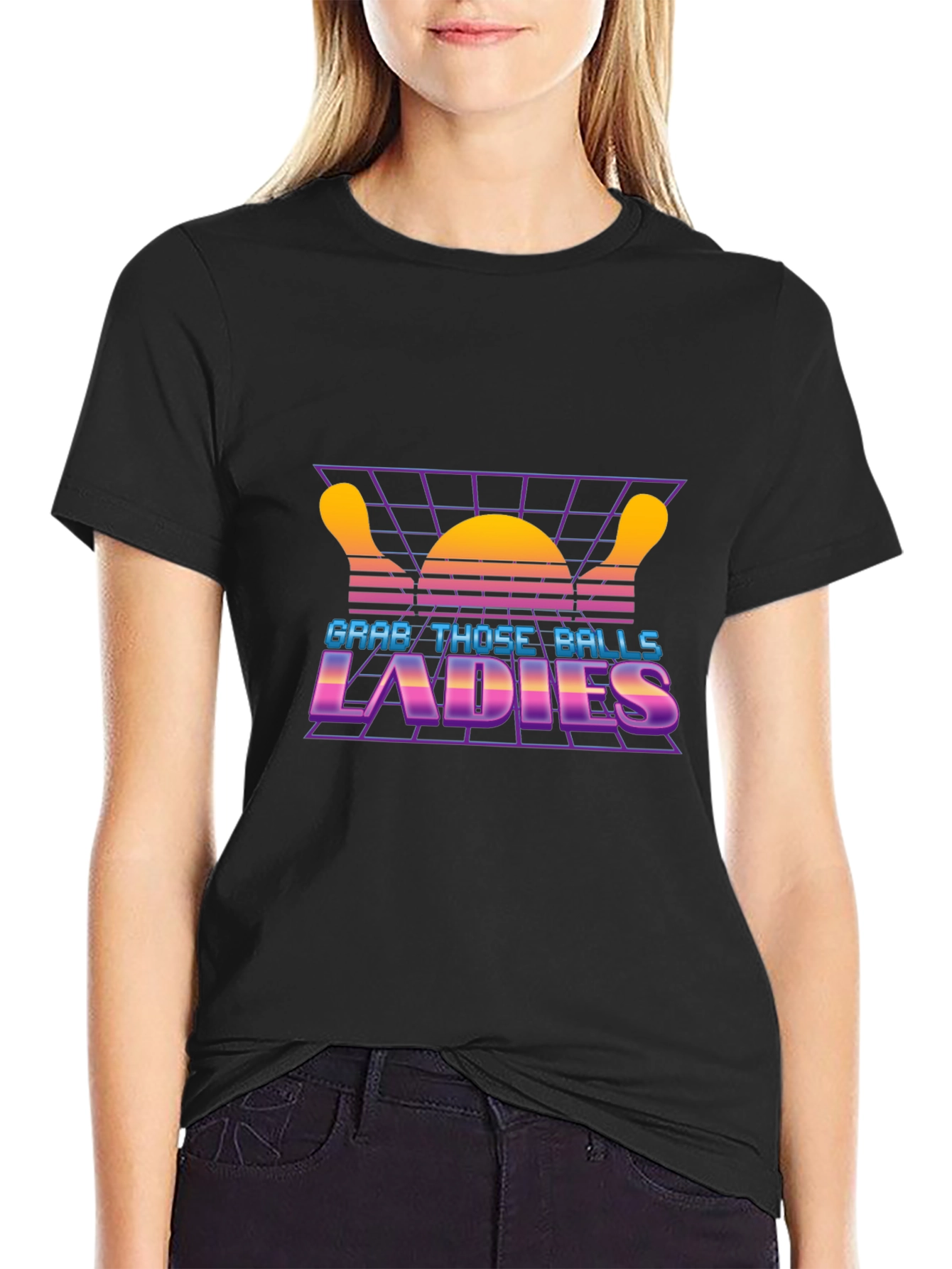 Grab Those Balls Ladies Bowling Shirt