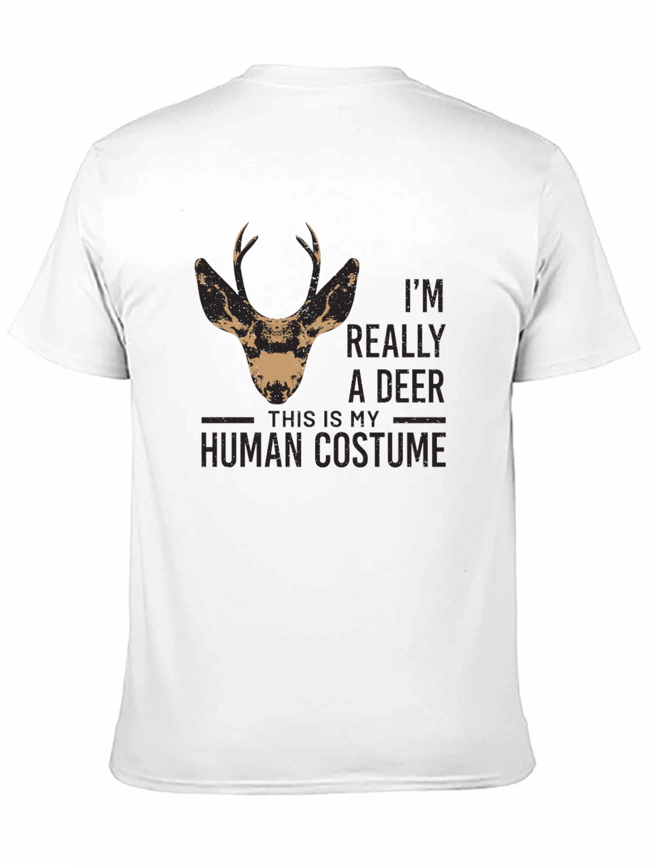 Funny Deer Human Costume T-Shirt - Unisex Black Tee