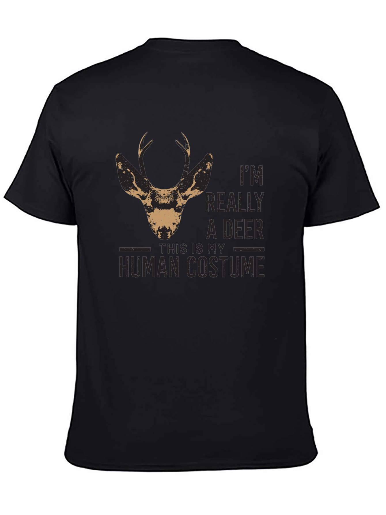 Funny Deer Human Costume T-Shirt - Unisex Black Tee