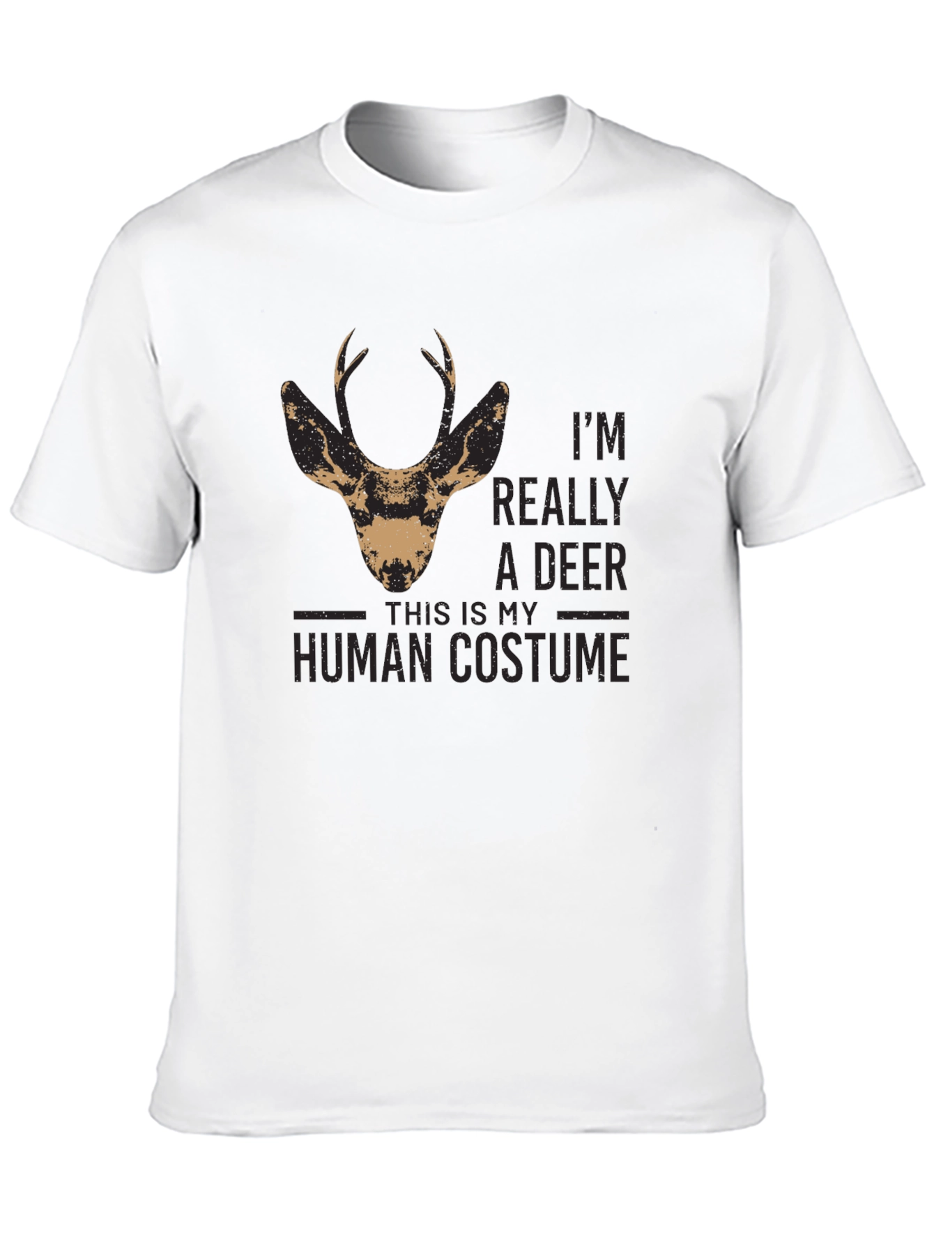 Funny Deer Human Costume T-Shirt - Unisex Black Tee