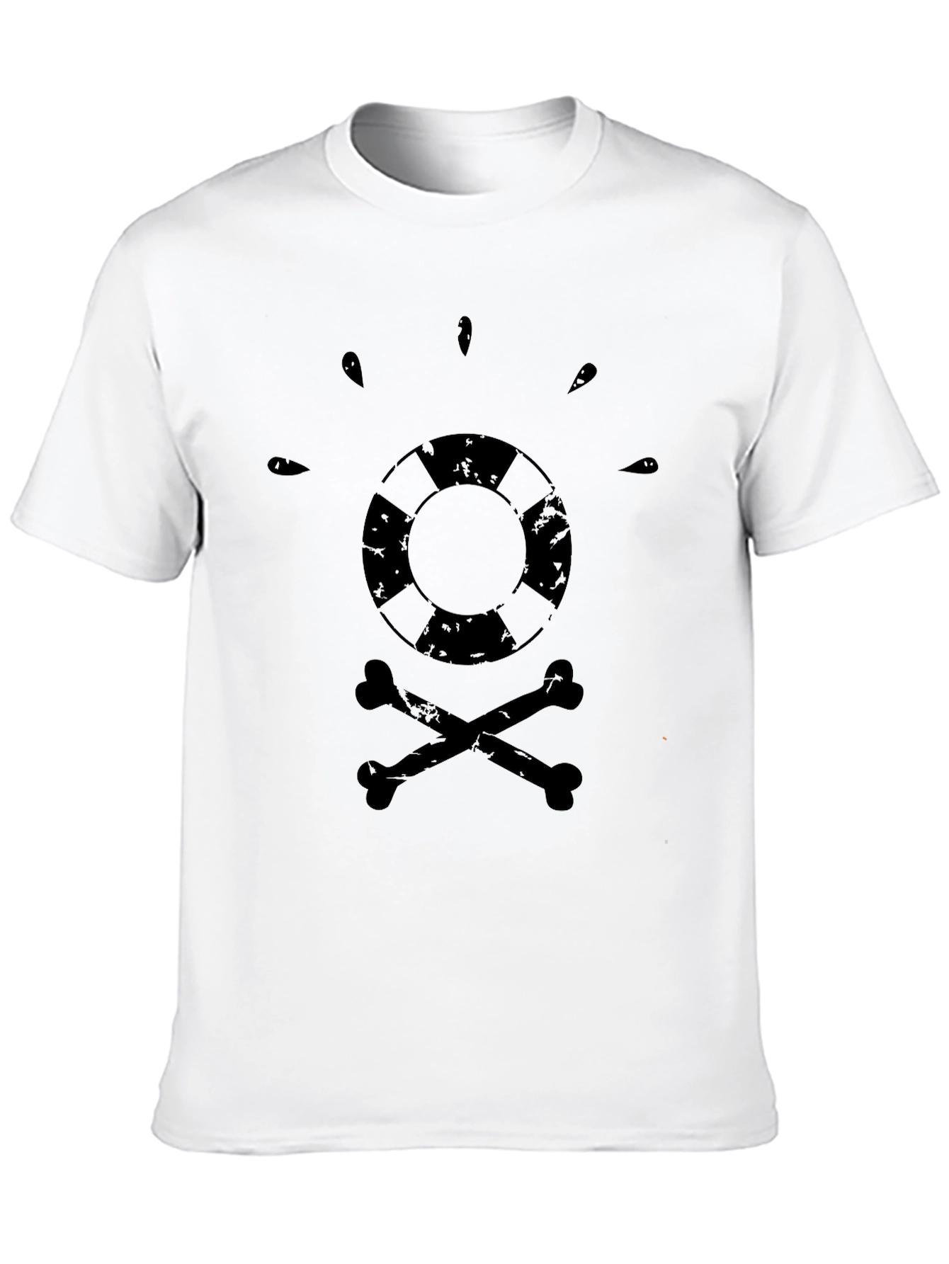 Black Lifeguard Skull T-Shirt