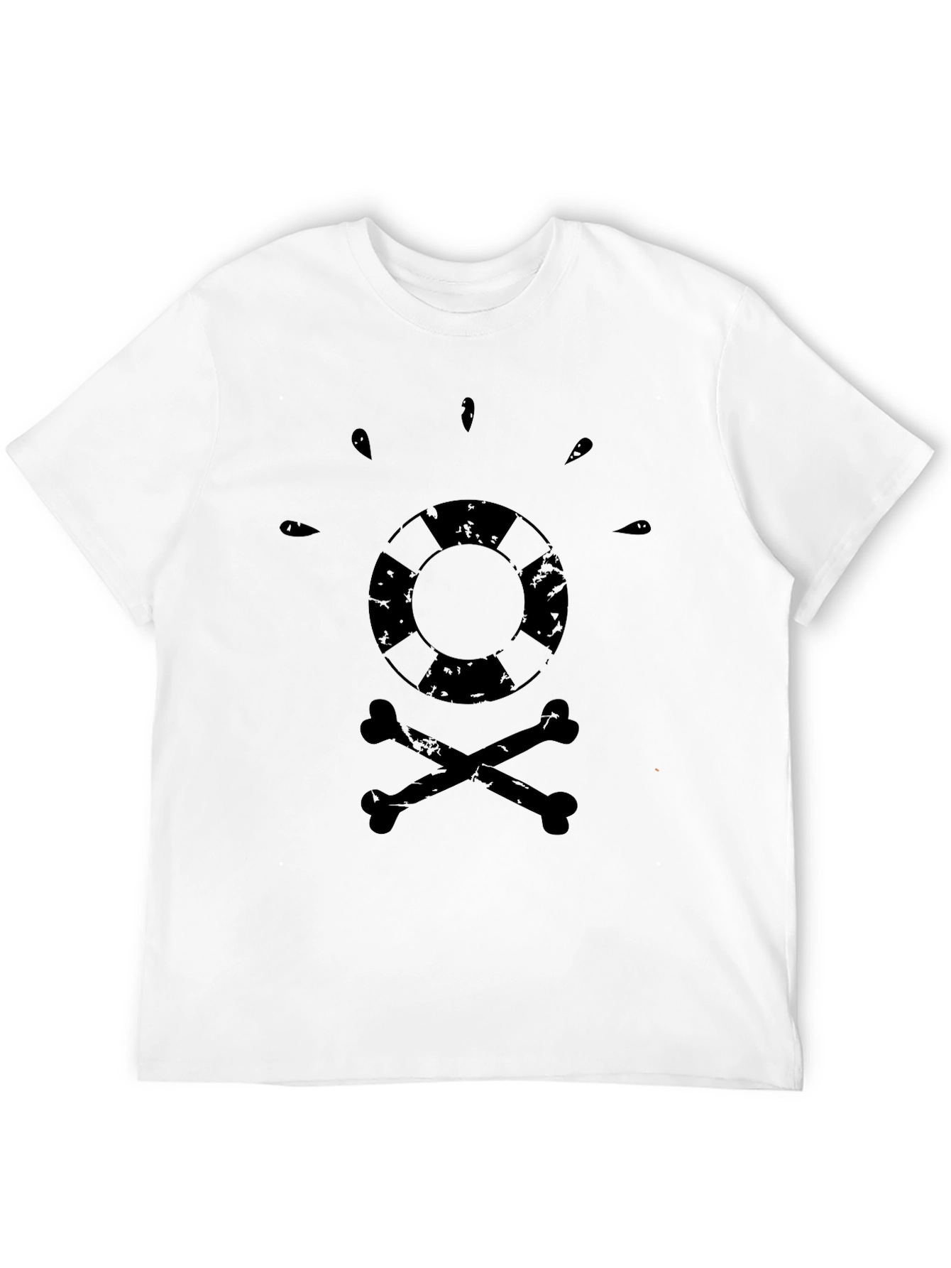 Black Lifeguard Skull T-Shirt