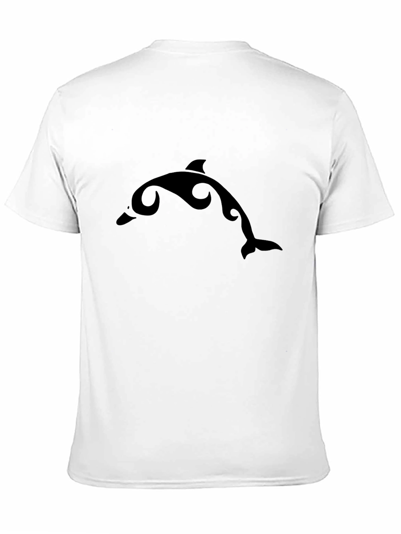 Black Dolphin Graphic T-Shirt - Casual Wear