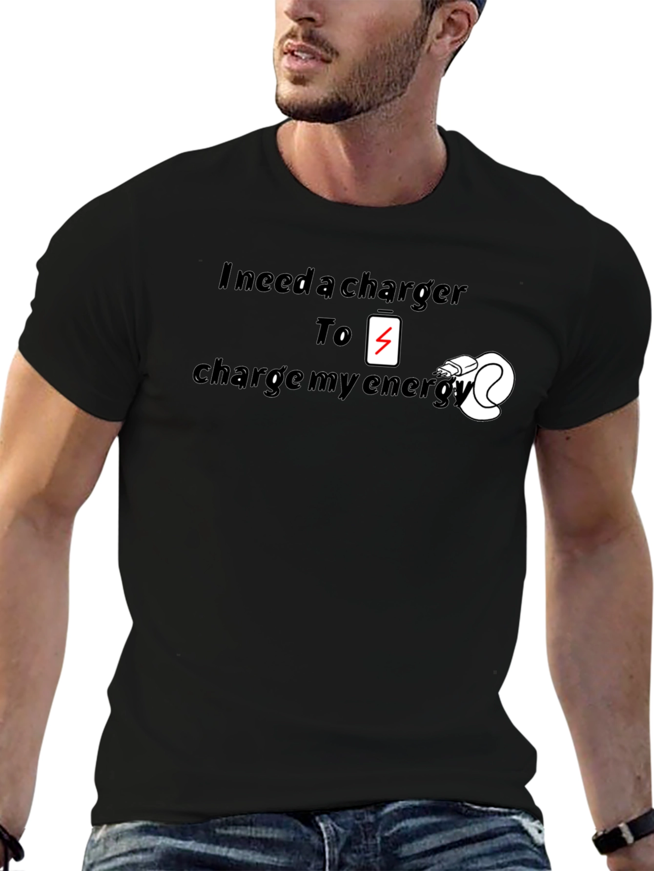 I Need a Charger T-Shirt - Energy Recharge Tee