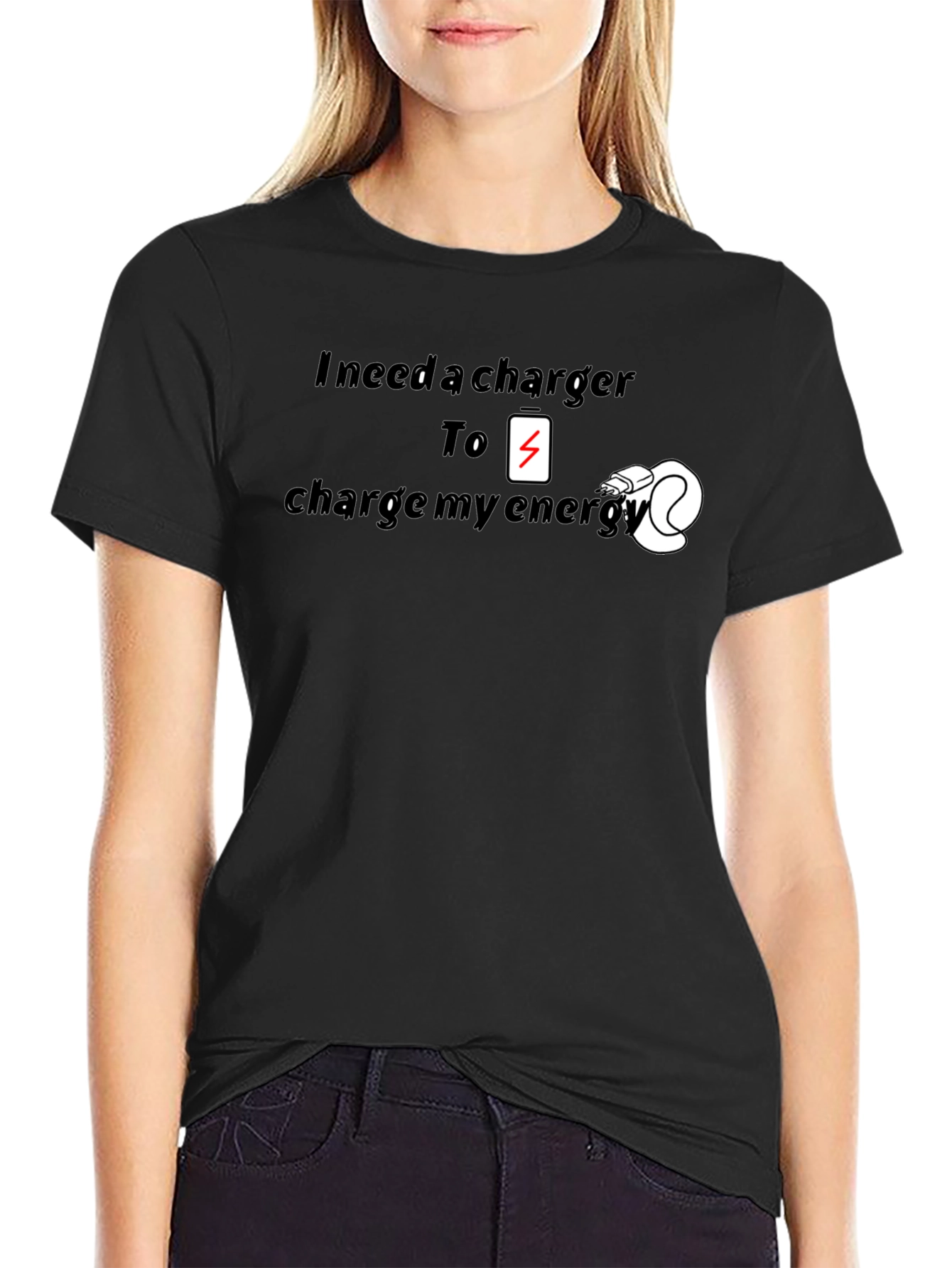 I Need a Charger T-Shirt - Energy Recharge Tee