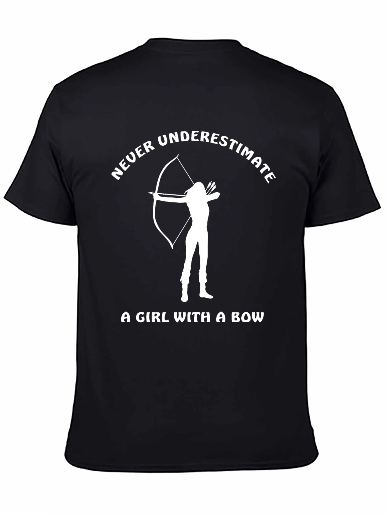 Never Underestimate a Girl with a Bow Graphic Tee