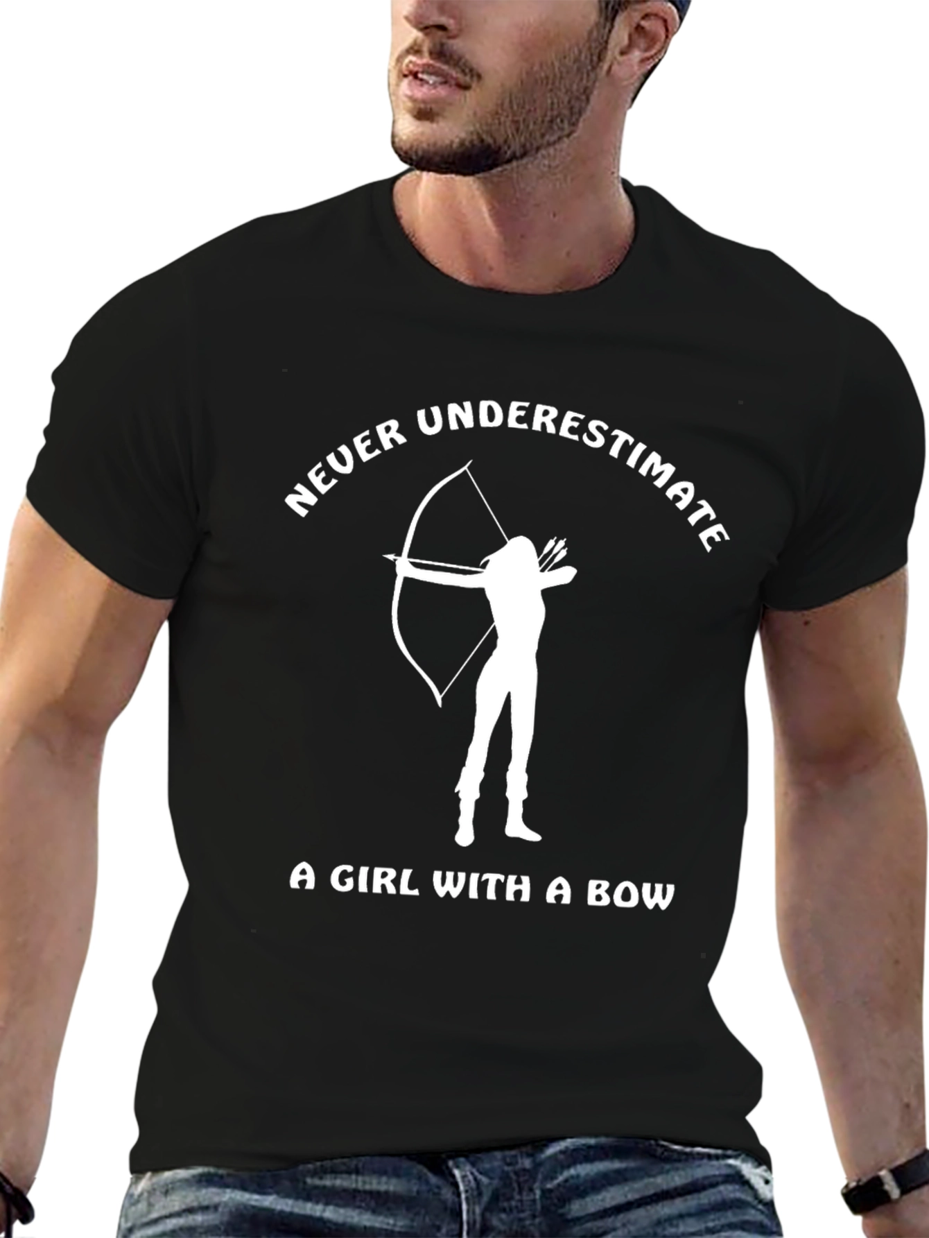 Never Underestimate a Girl with a Bow Graphic Tee