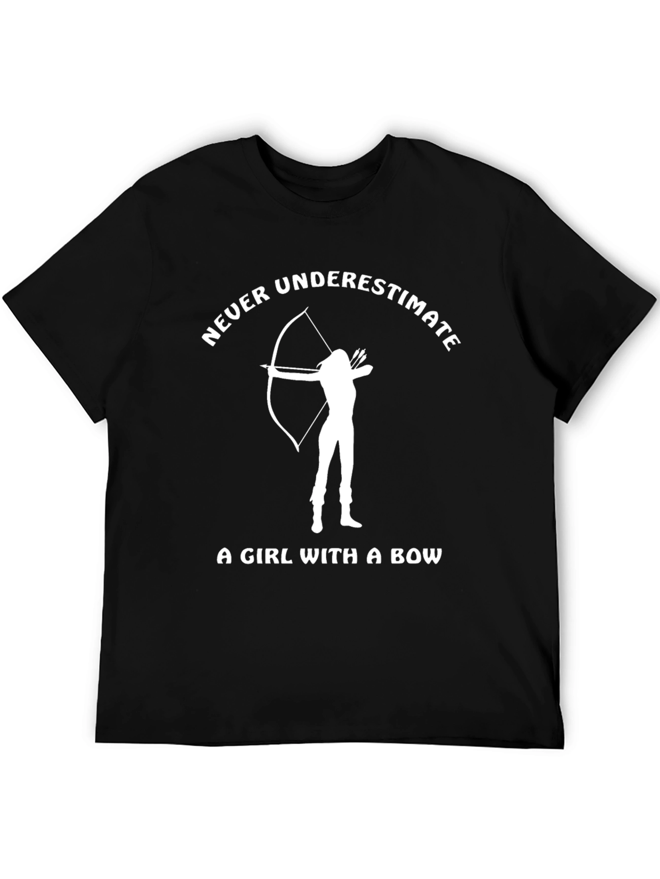 Never Underestimate a Girl with a Bow Graphic Tee