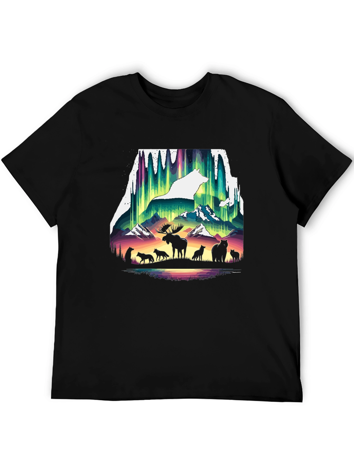Wildlife Silhouette Graphic Tee - Nature Inspired Shirt