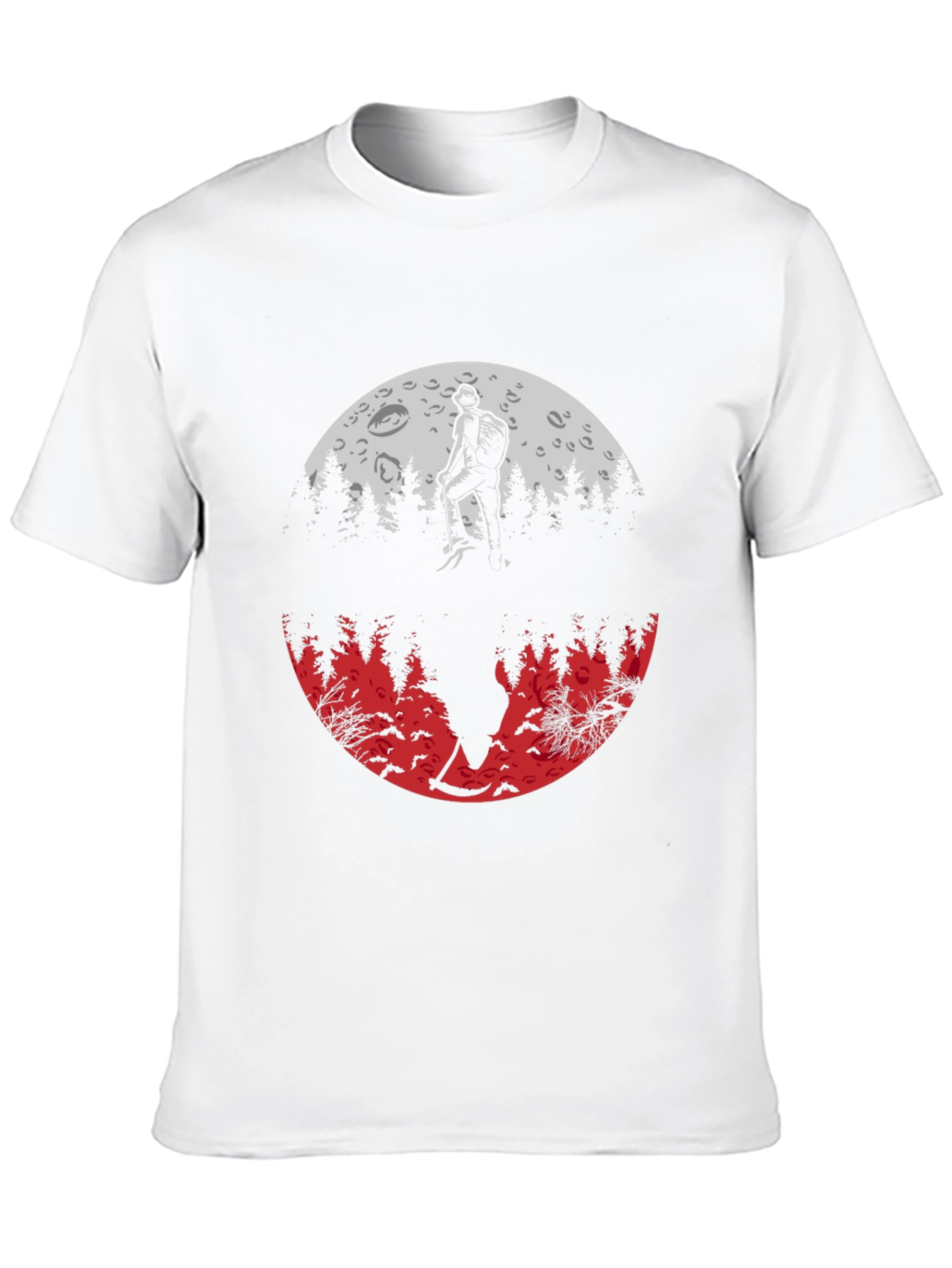 Hiking Reaper Graphic Tee - Stylish Black T-Shirt