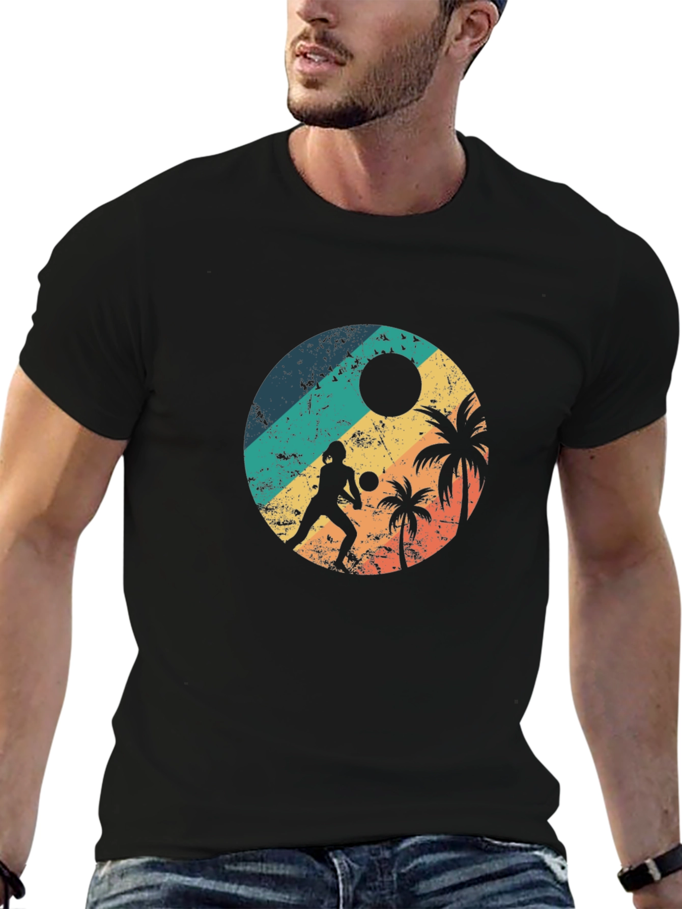 Retro Beach Volleyball T-Shirt