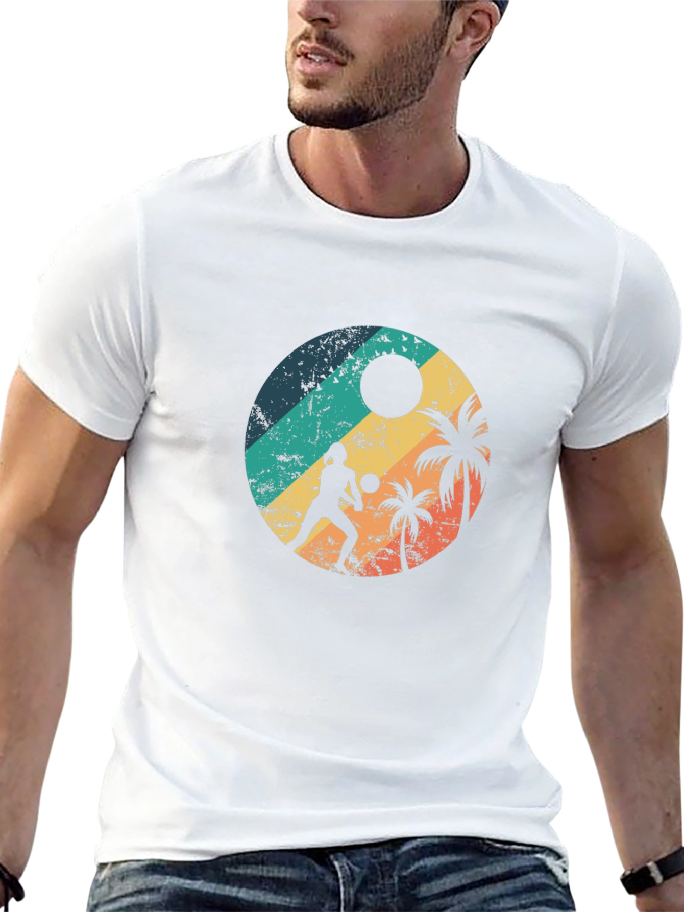Retro Beach Volleyball T-Shirt