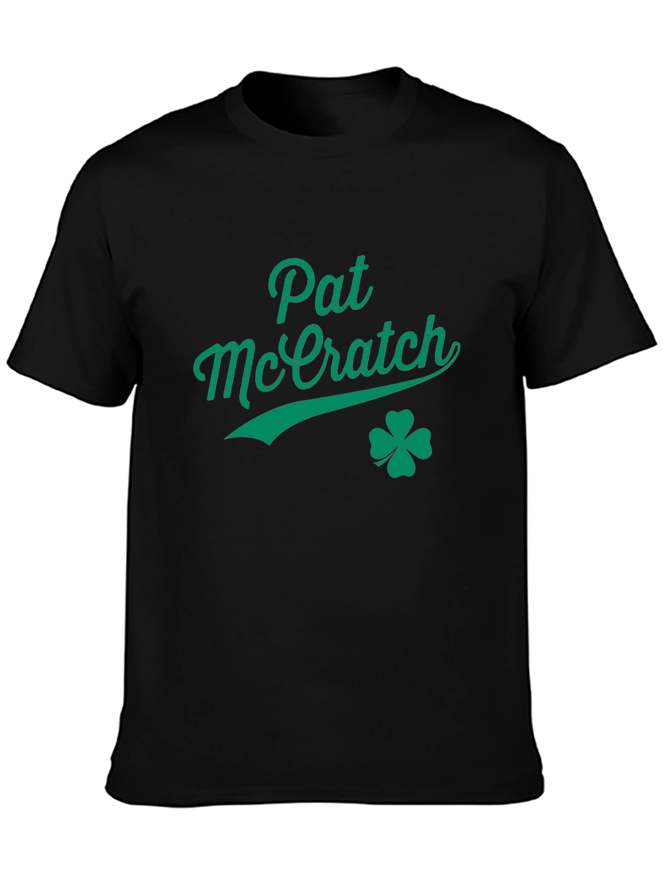 Pat McEratch St. Patricks Day Black Graphic Tee