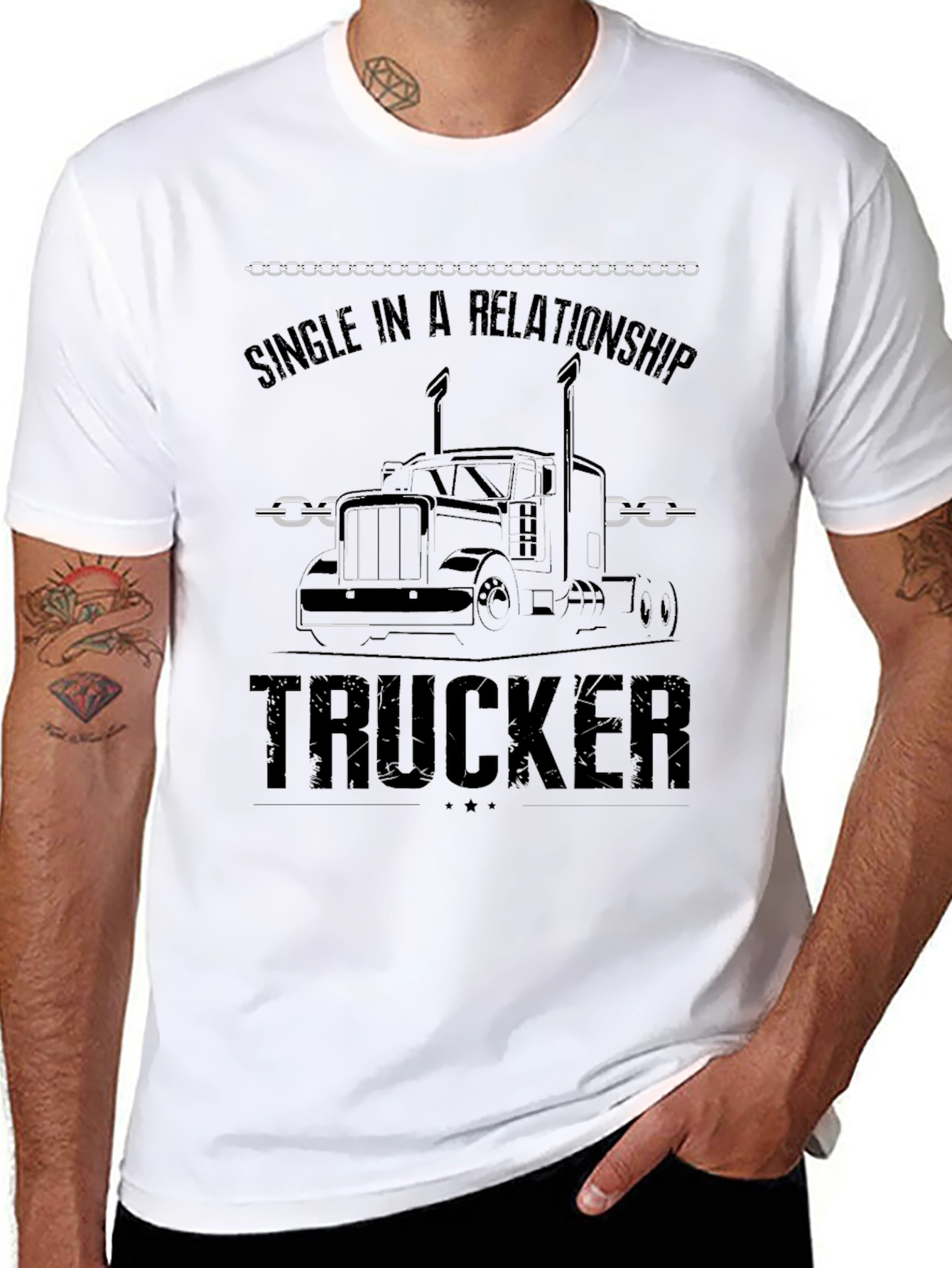 Trucker Relationship T-Shirt - Semi Truck Graphic Tee