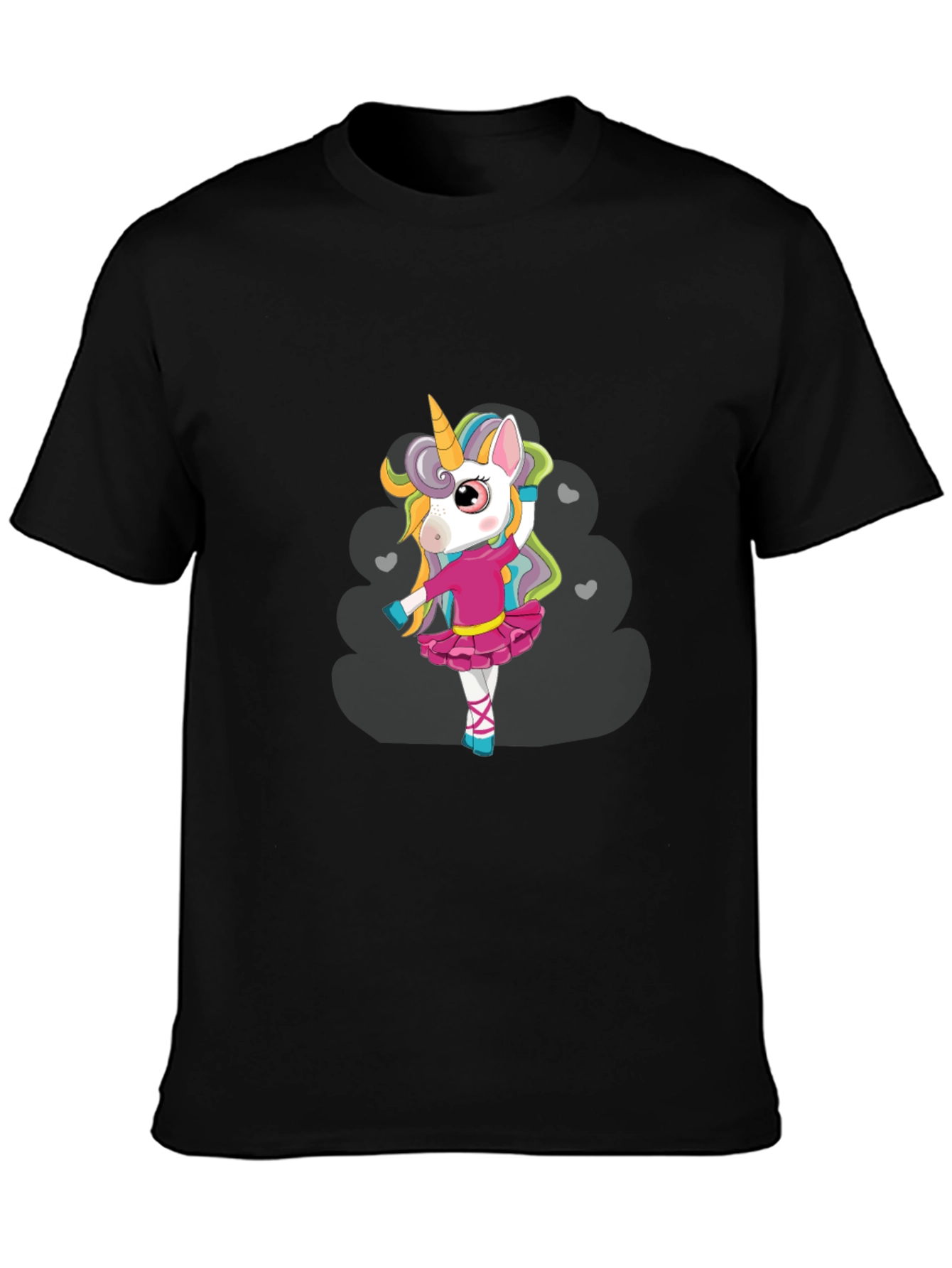 Unicorn Ballerina Black T-Shirt