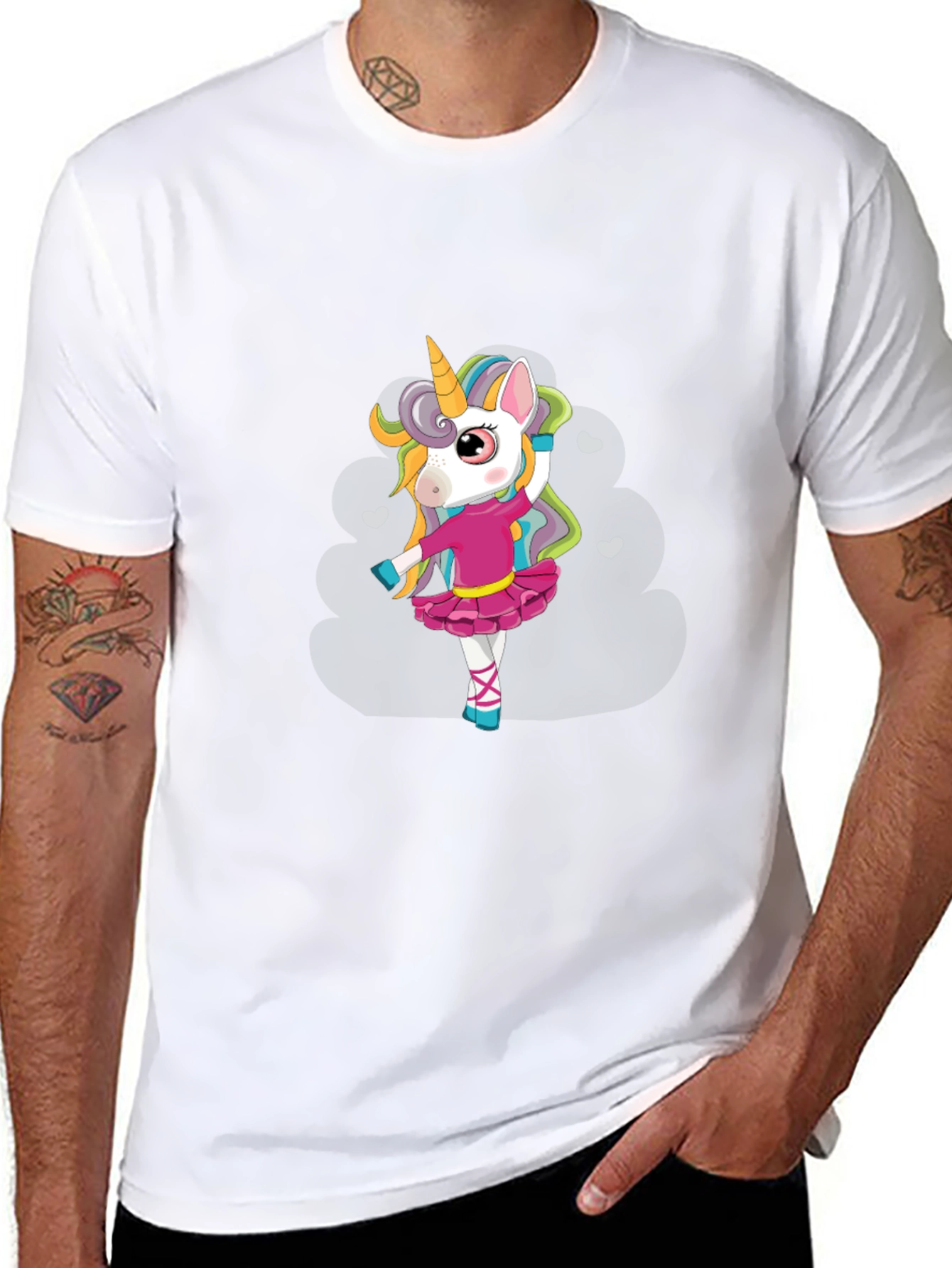 Unicorn Ballerina Black T-Shirt