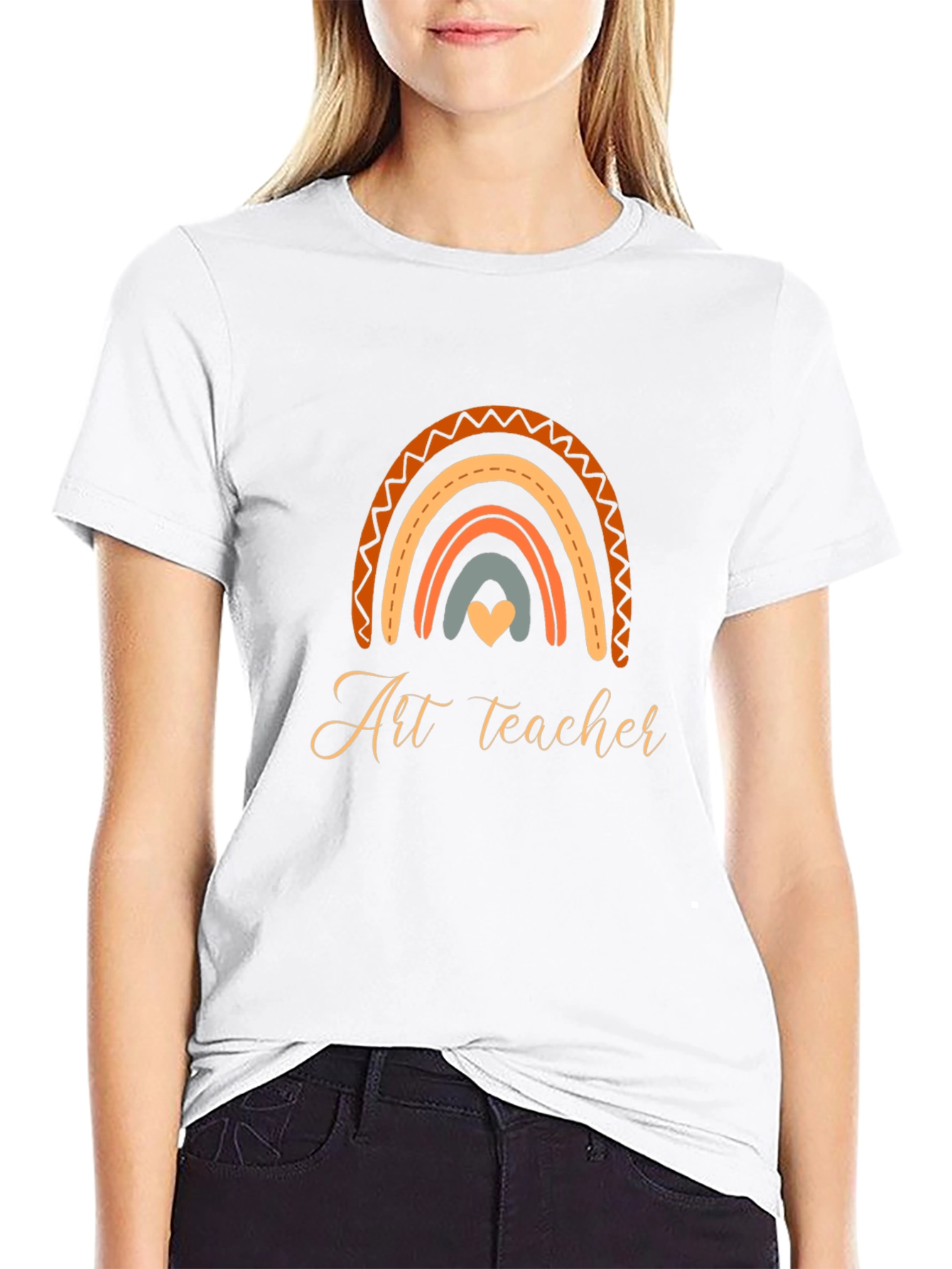 Art Teacher Rainbow Graphic T-Shirt