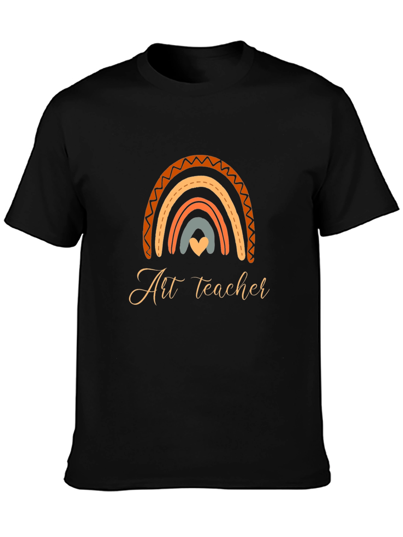 Art Teacher Rainbow Graphic T-Shirt