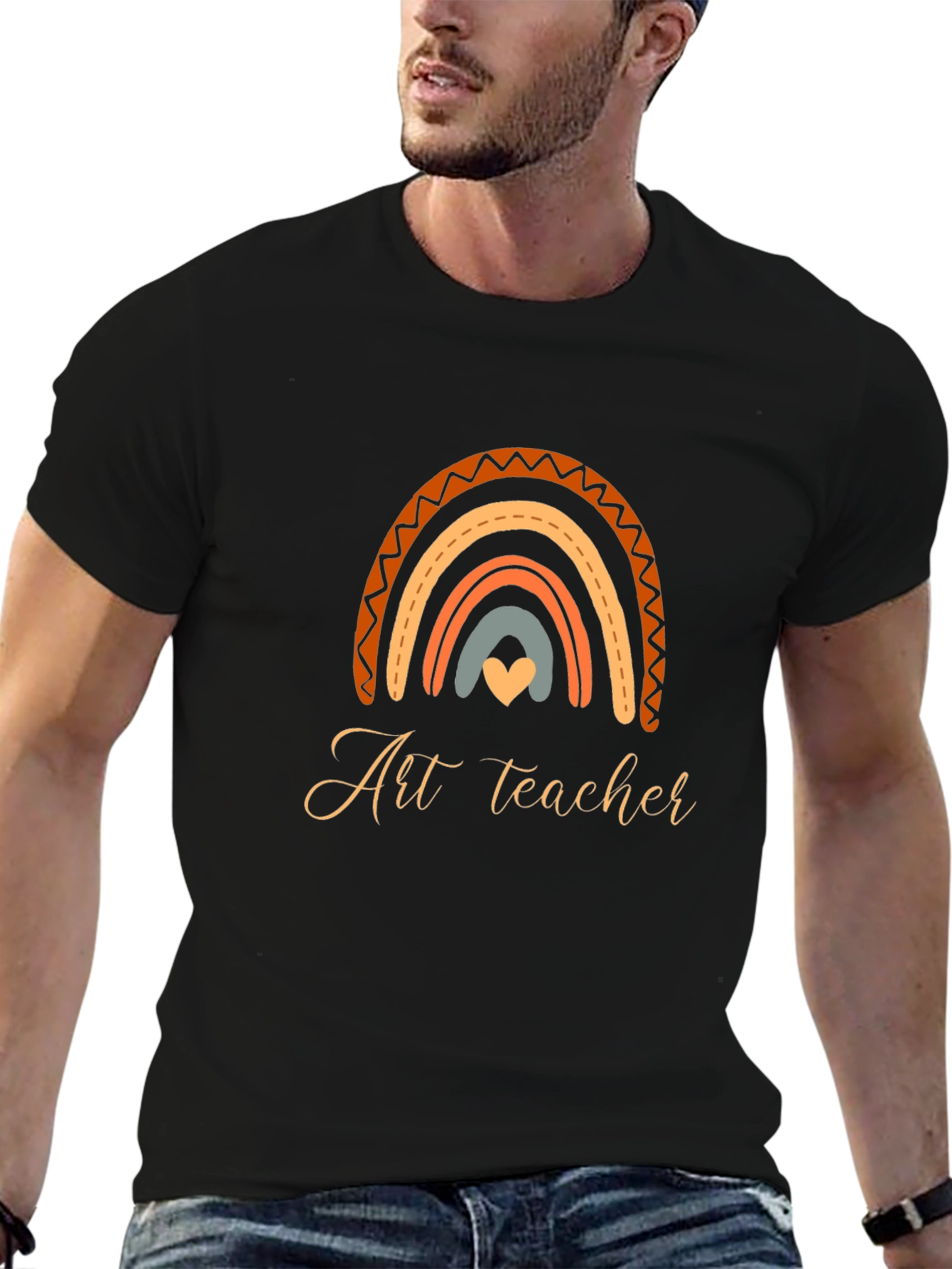 Art Teacher Rainbow Graphic T-Shirt