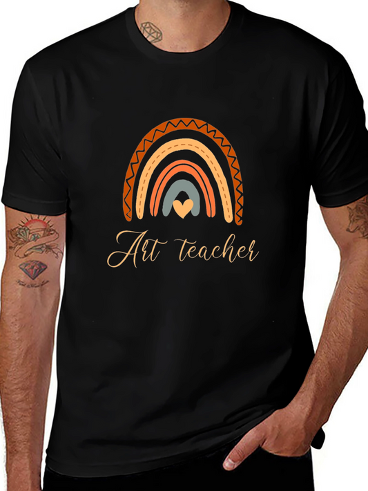 Art Teacher Rainbow Graphic T-Shirt