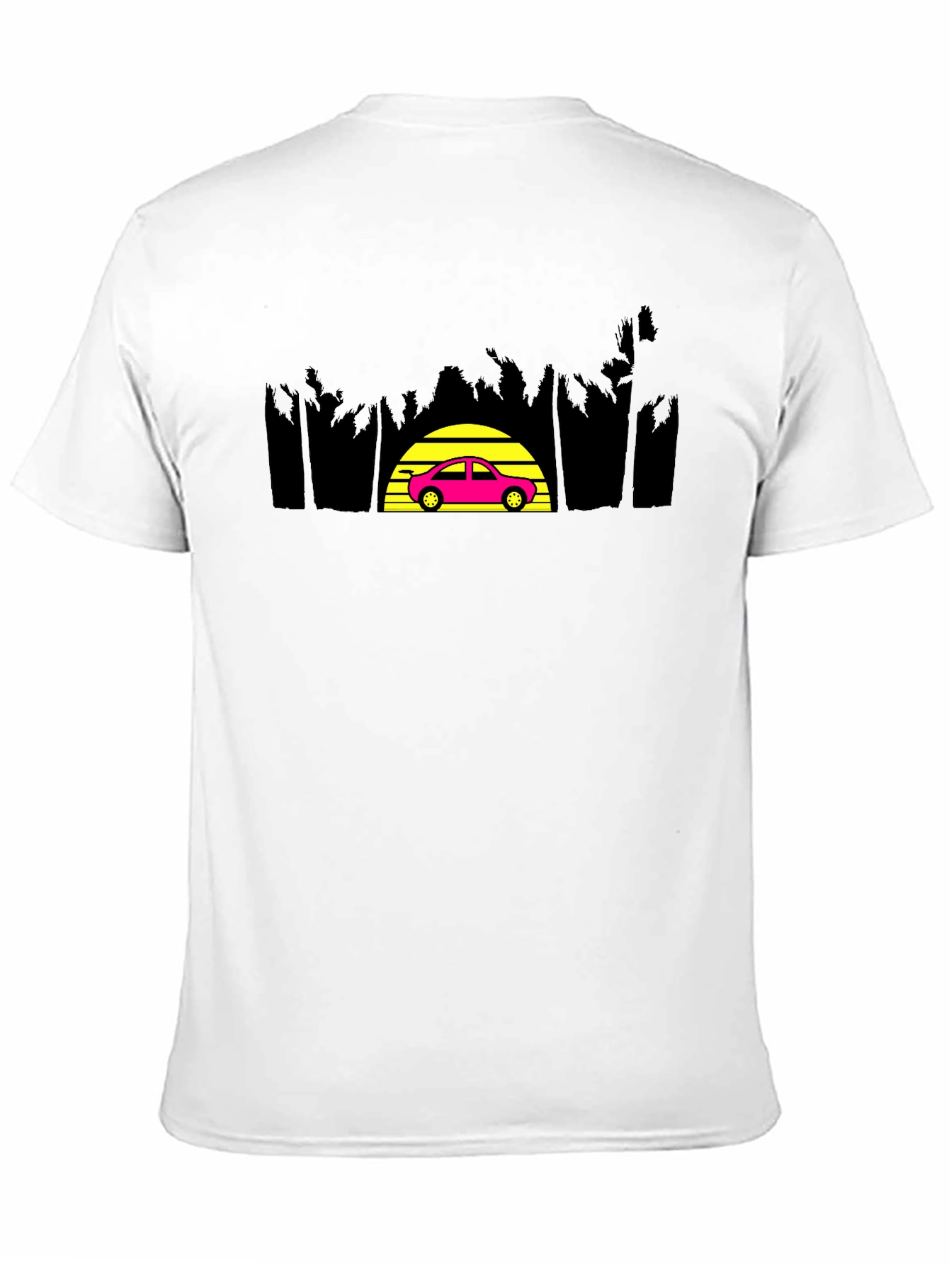 Retro Sunset Car Graphic Tee - Classic Style