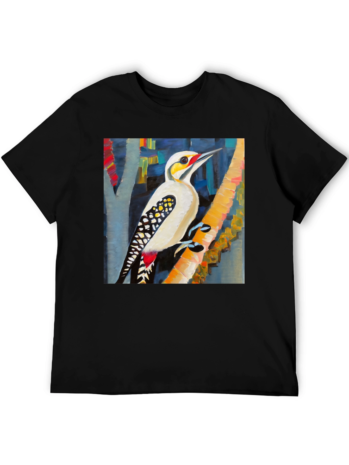 Woodpecker Art T-Shirt - Nature Inspired Design