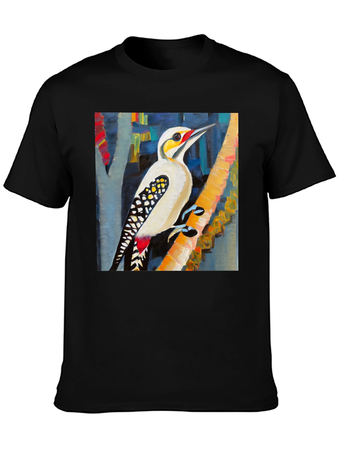 Woodpecker Art T-Shirt - Nature Inspired Design