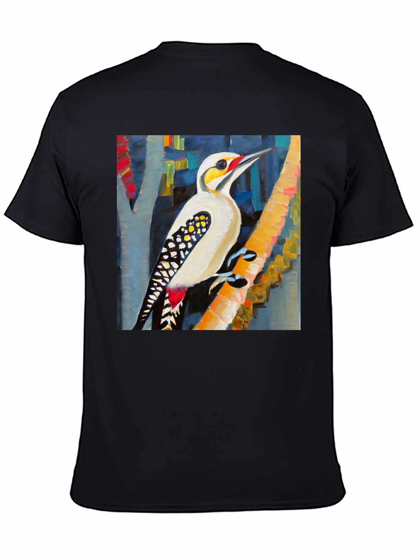 Woodpecker Art T-Shirt - Nature Inspired Design