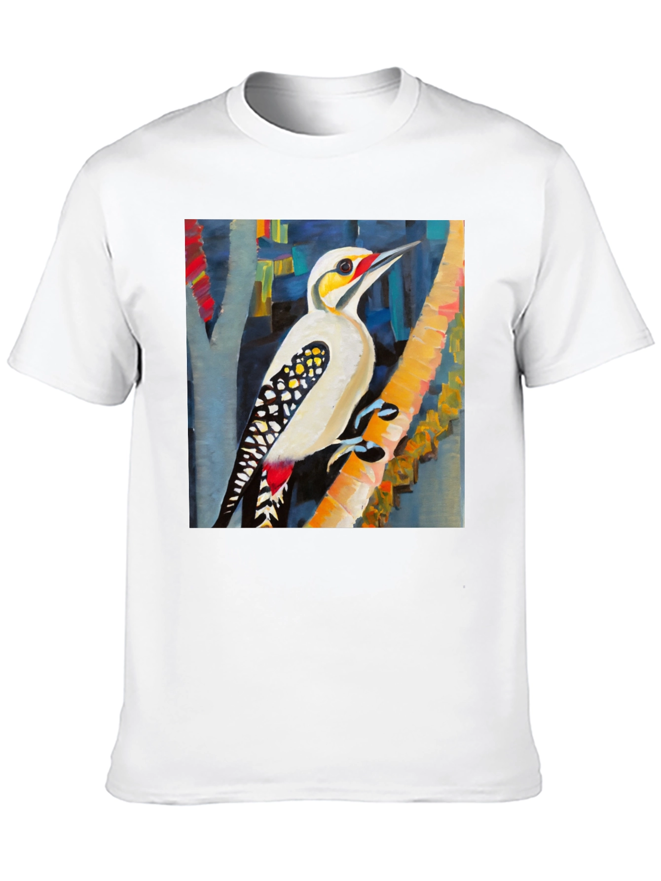 Woodpecker Art T-Shirt - Nature Inspired Design