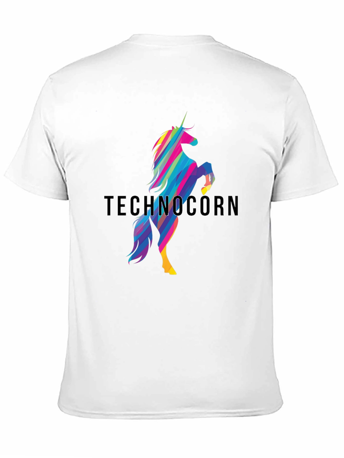 Technocorn Black Graphic T-Shirt