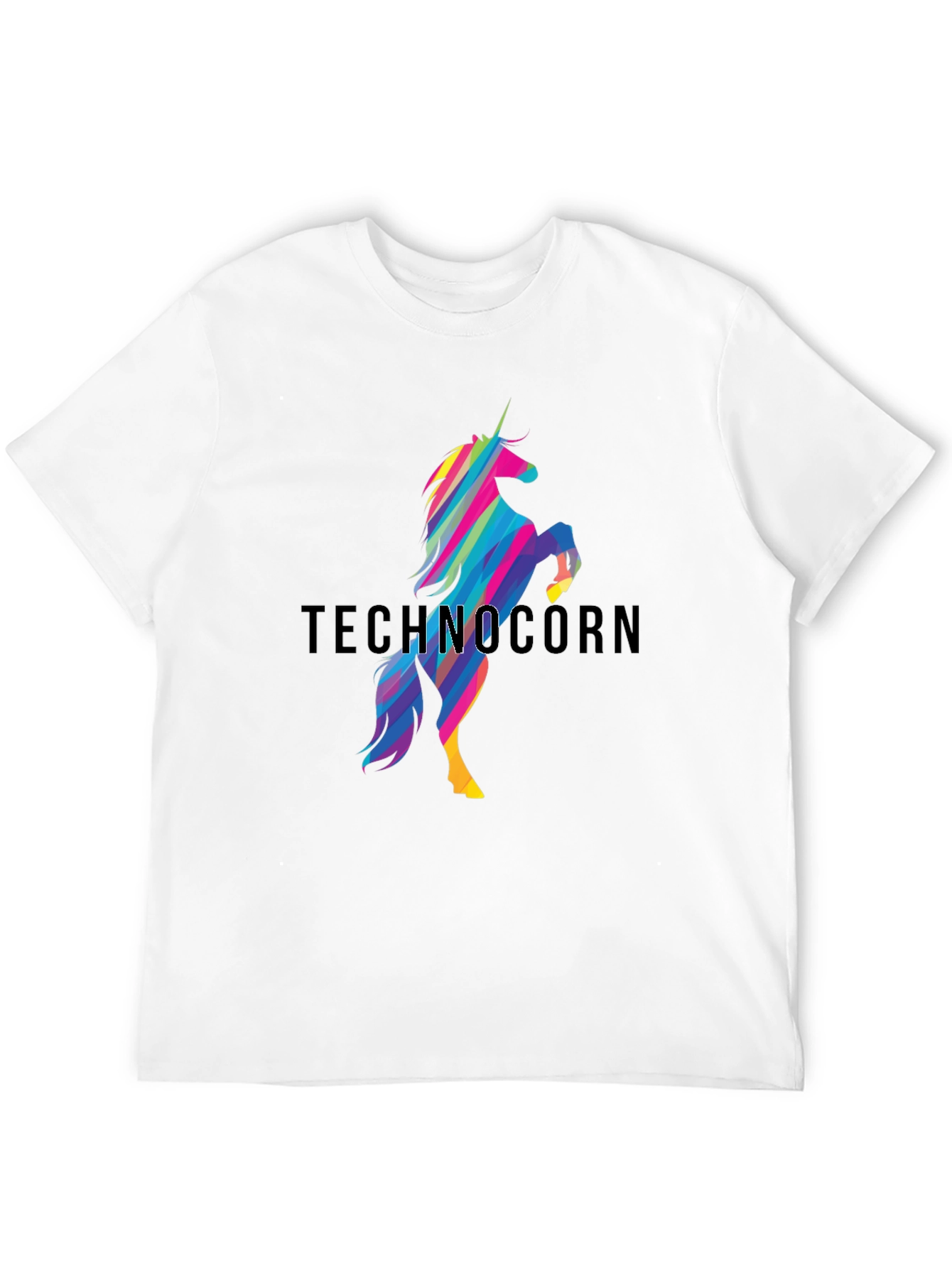 Technocorn Black Graphic T-Shirt