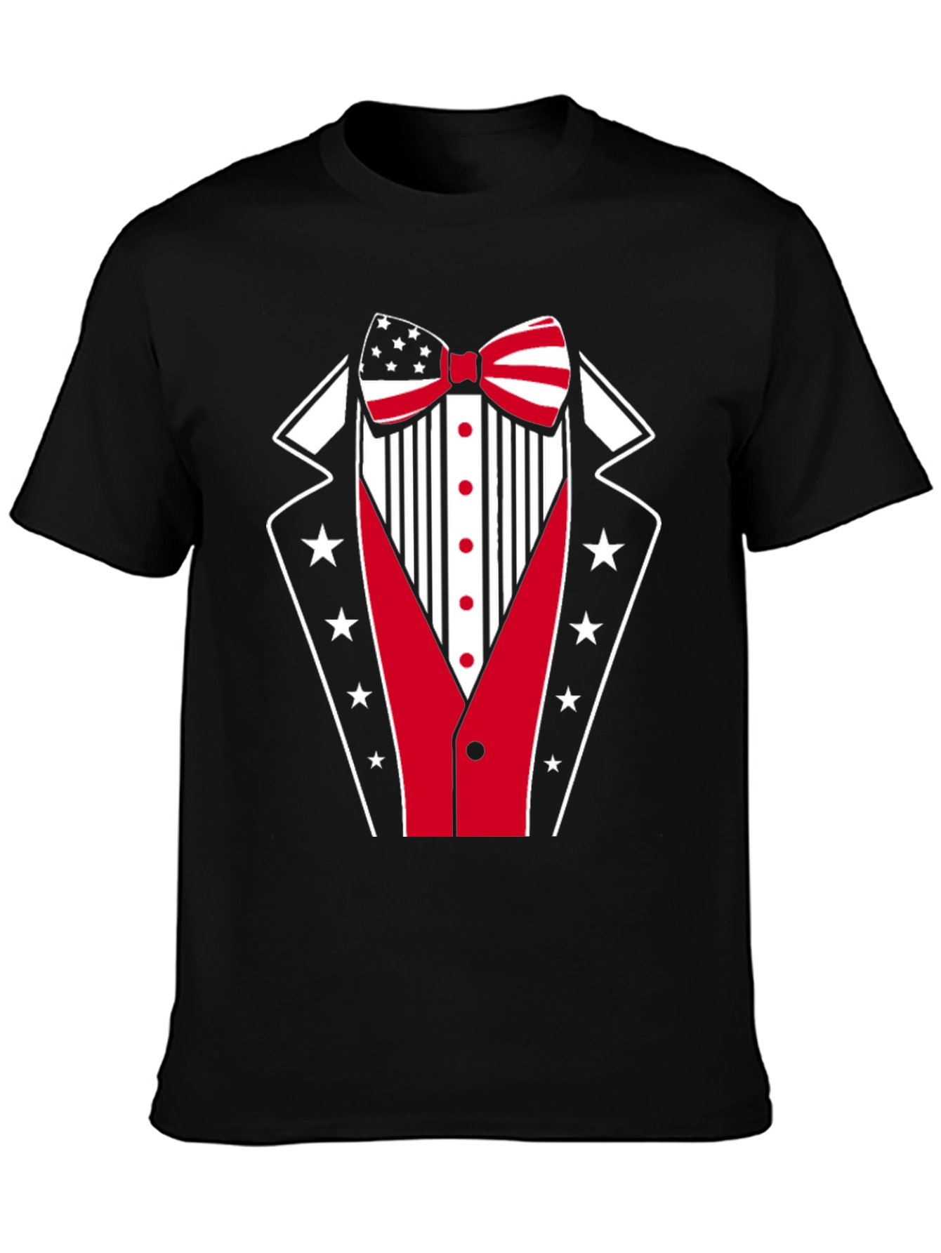 Patriotic Tuxedo Graphic T-Shirt