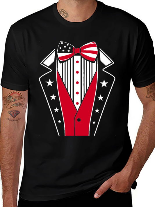 Patriotic Tuxedo Graphic T-Shirt