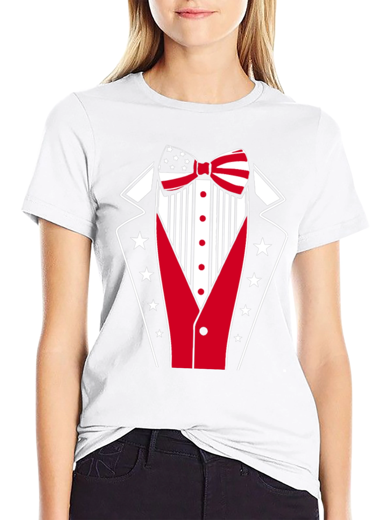 Patriotic Tuxedo Graphic T-Shirt