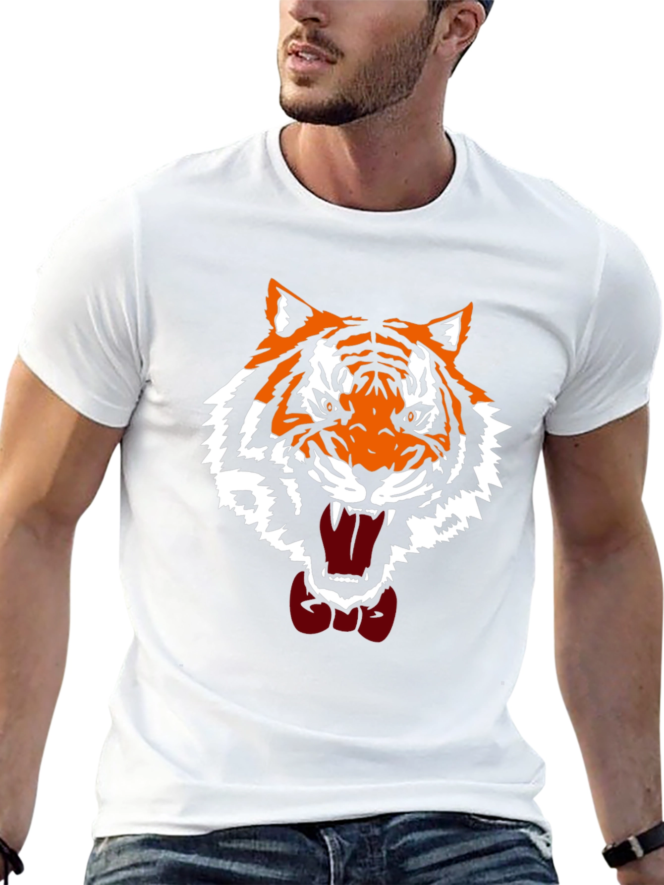 Tiger Graphic Tee - Cool Animal Print Shirt
