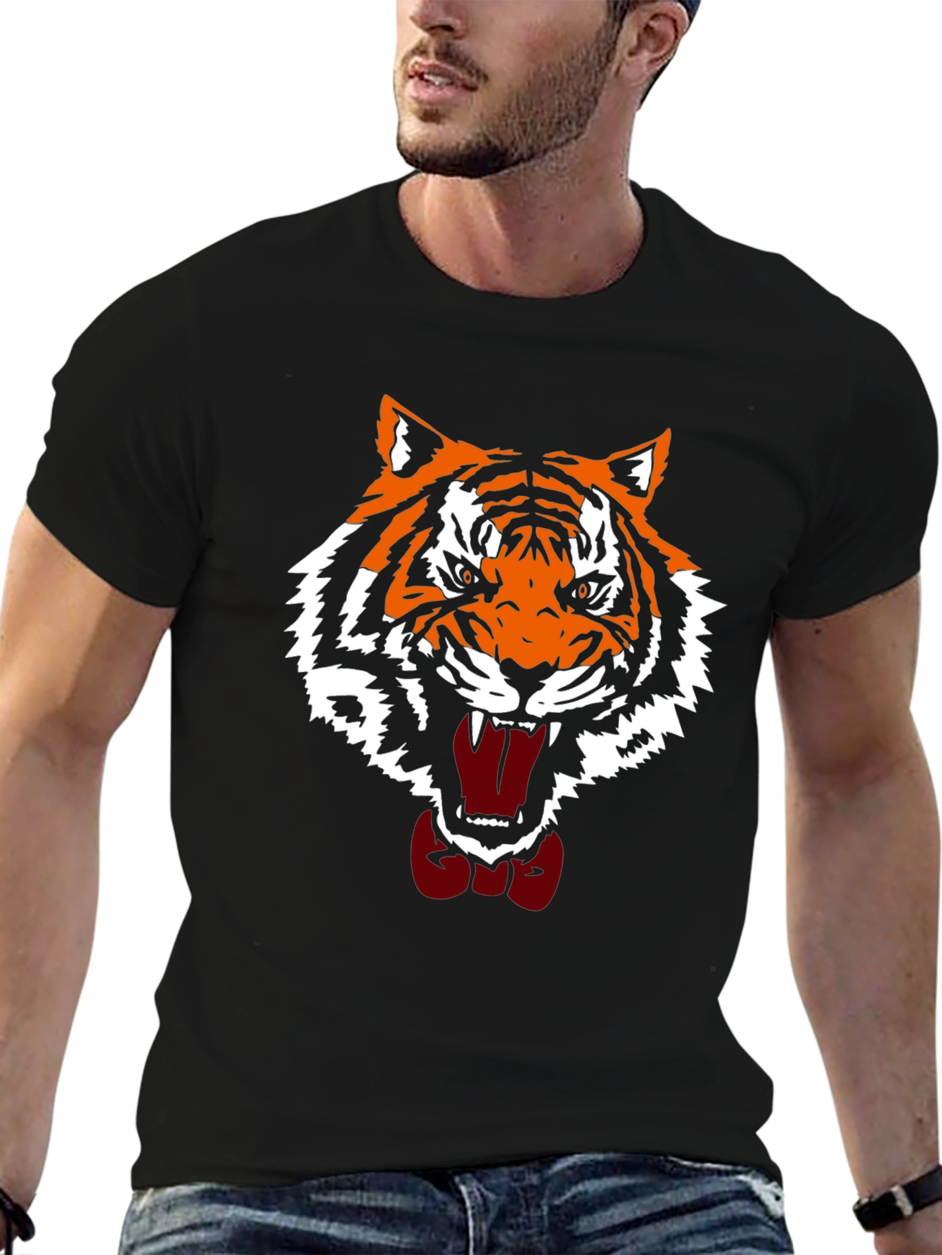 Tiger Graphic Tee - Cool Animal Print Shirt