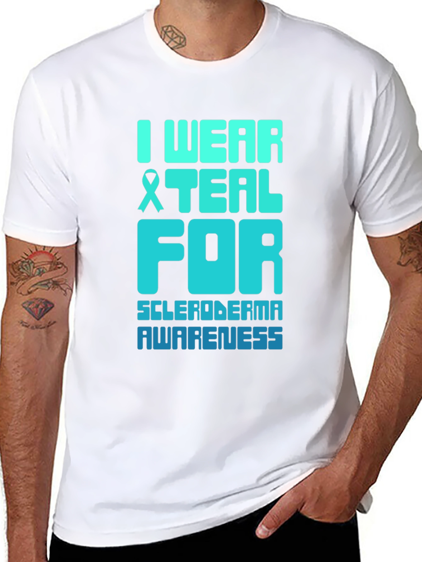 Teal Ribbon Scleroderma Awareness T-Shirt