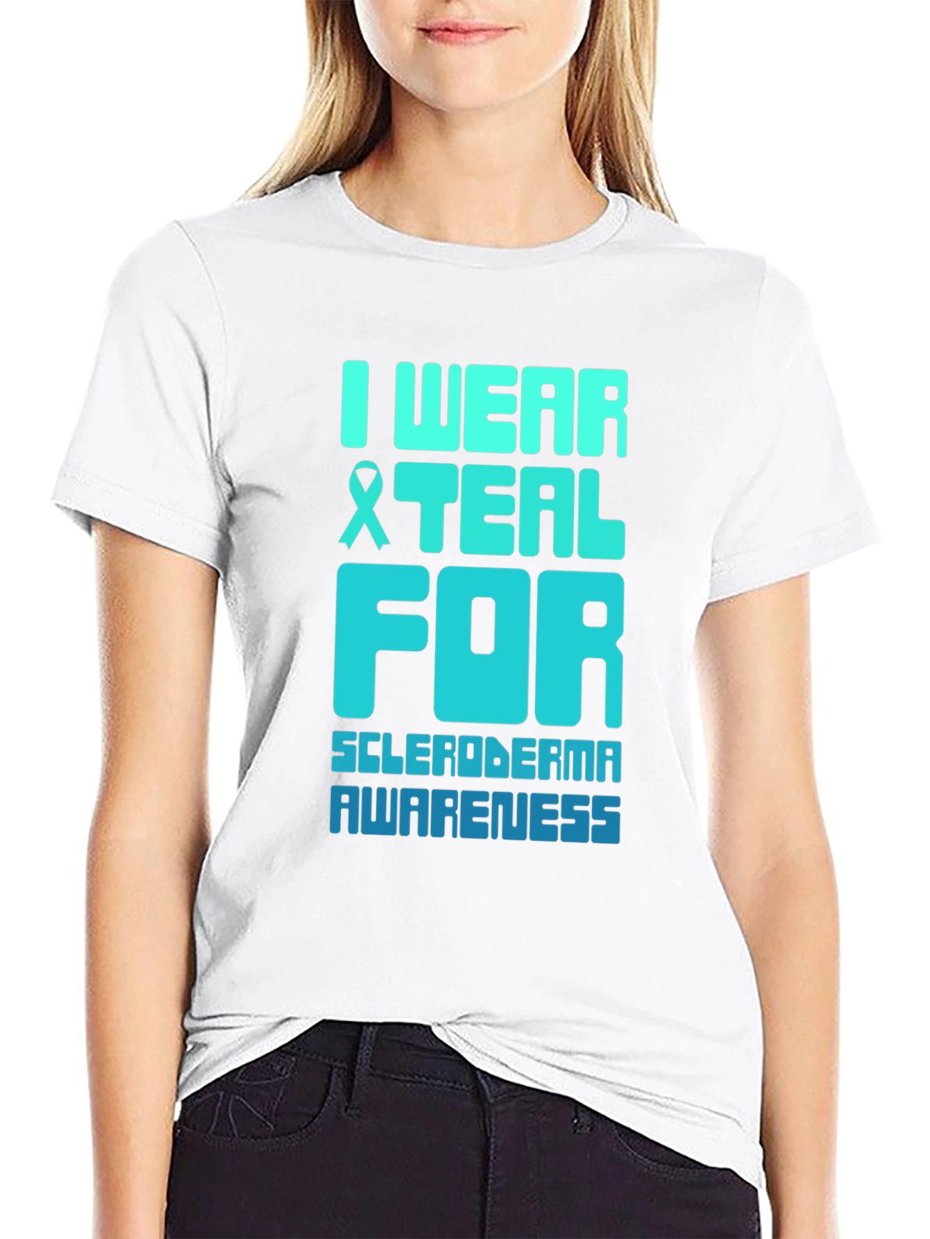 Teal Ribbon Scleroderma Awareness T-Shirt
