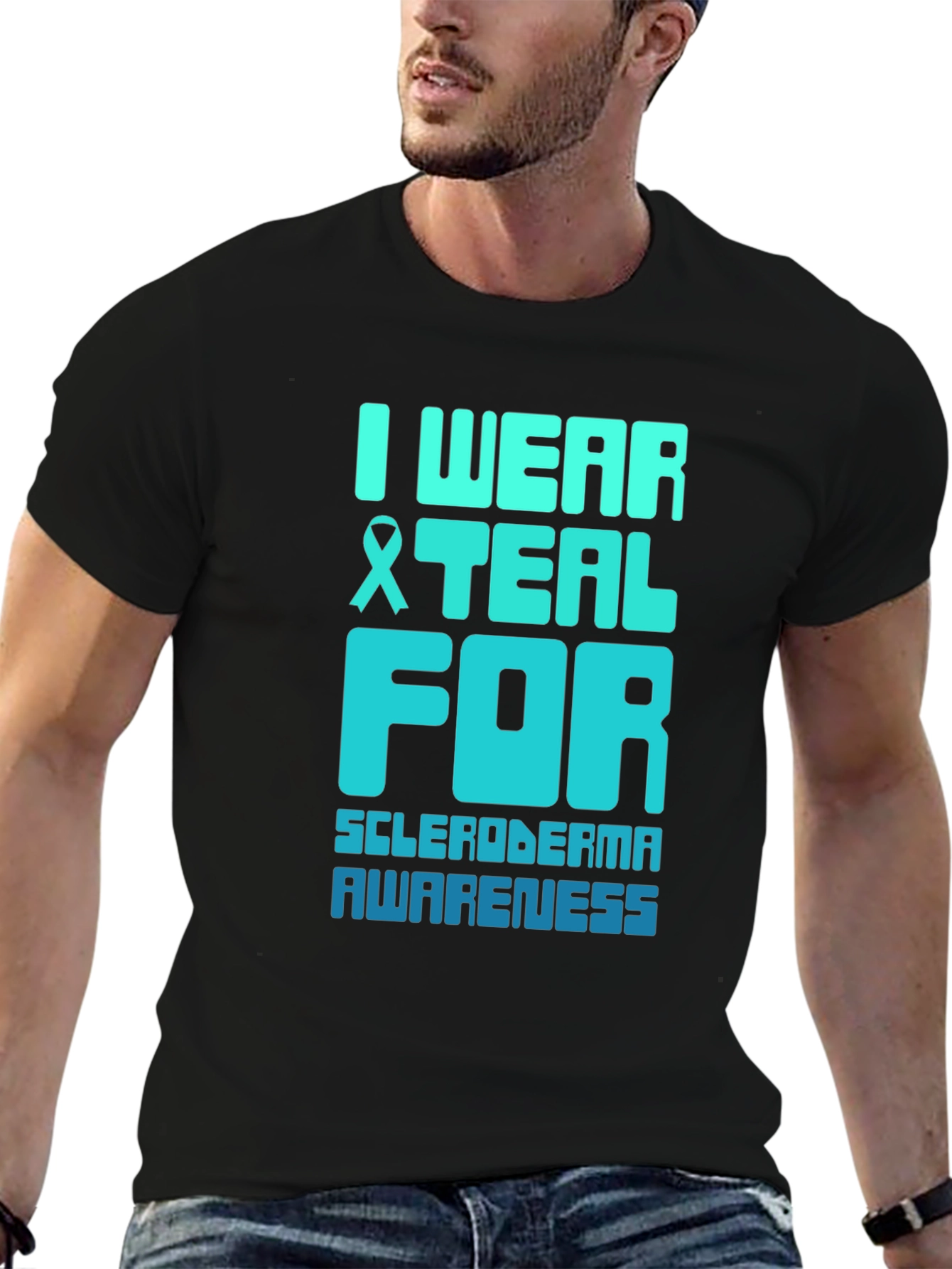 Teal Ribbon Scleroderma Awareness T-Shirt