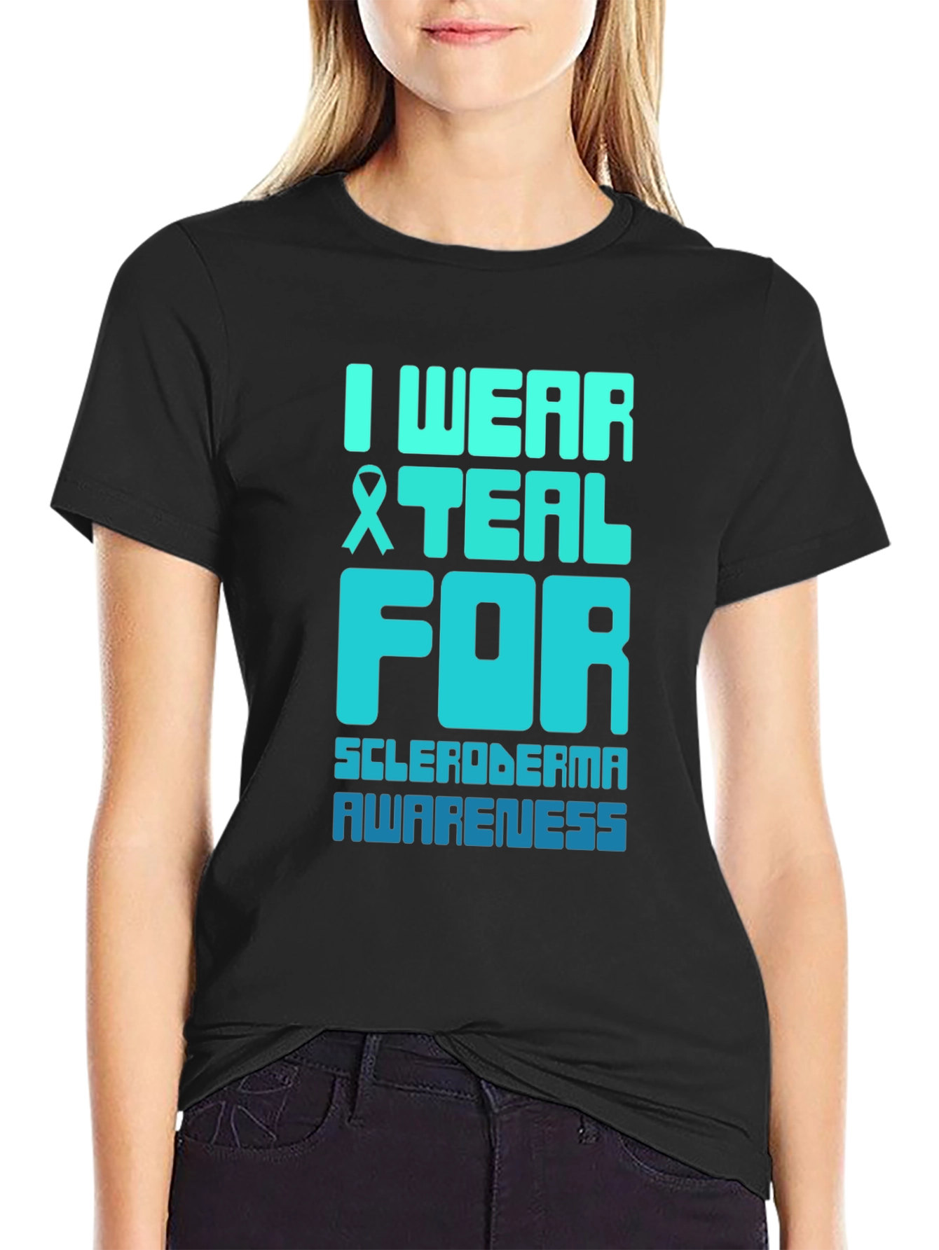 Teal Ribbon Scleroderma Awareness T-Shirt