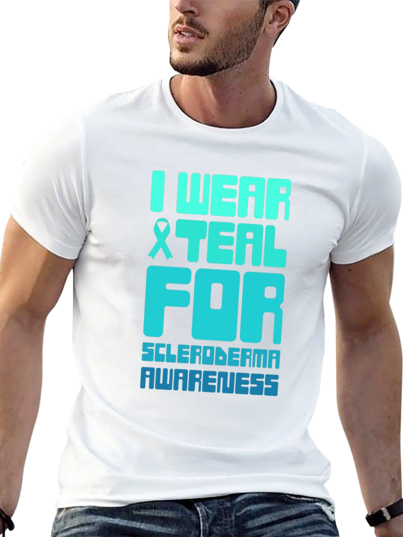 Teal Ribbon Scleroderma Awareness T-Shirt