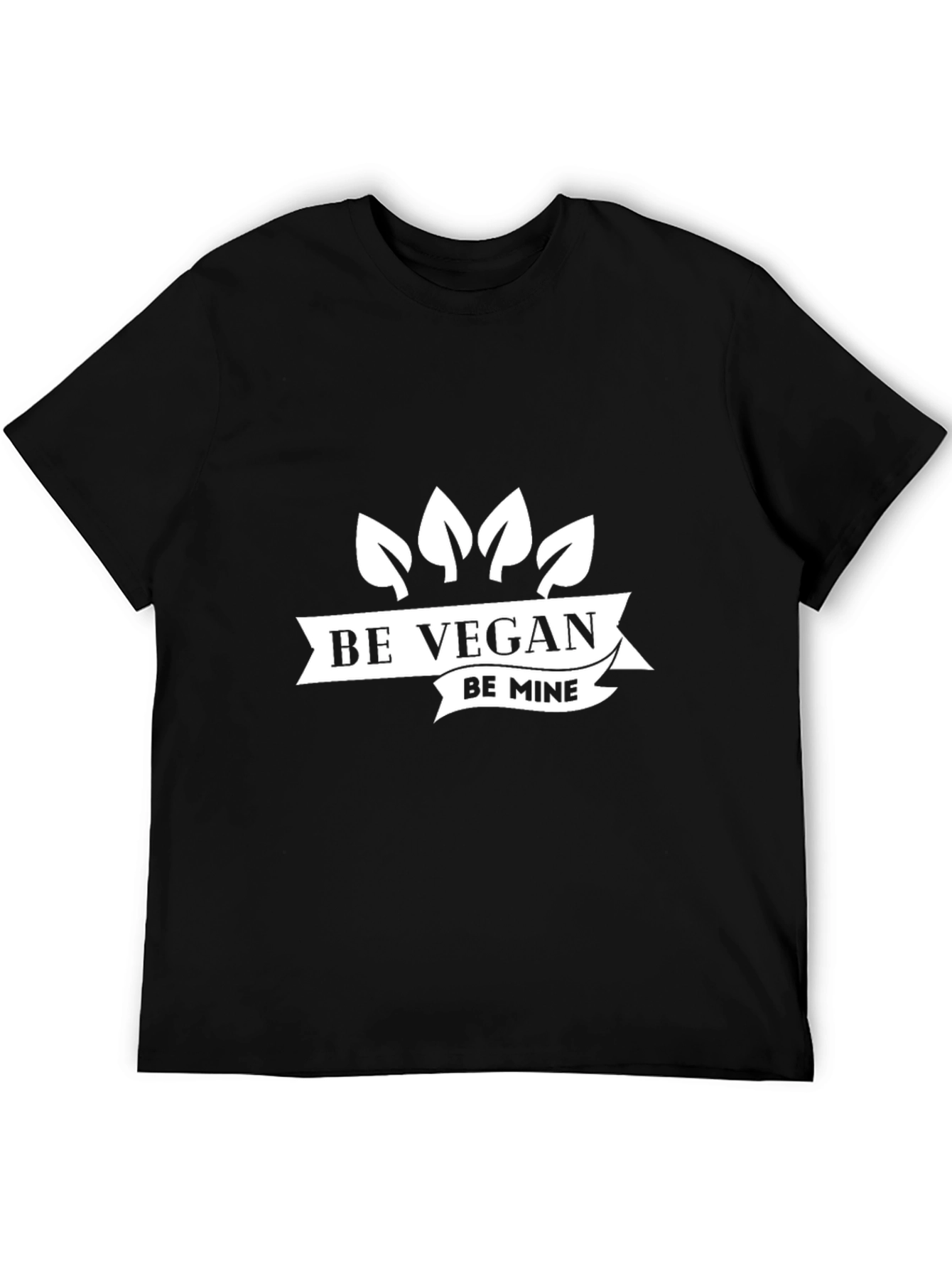 Be Vegan Be Mine Graphic Tee - Black