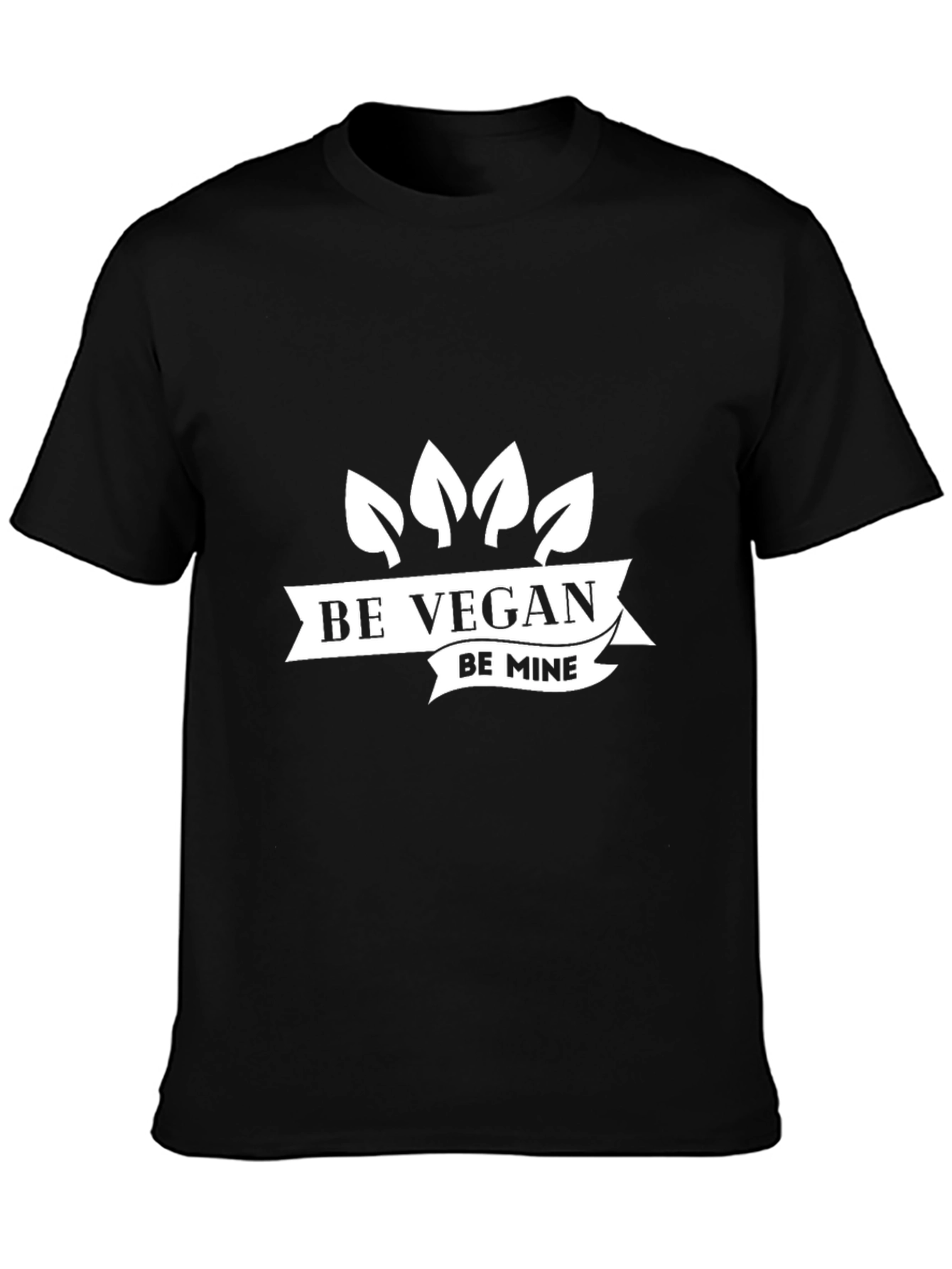 Be Vegan Be Mine Graphic Tee - Black