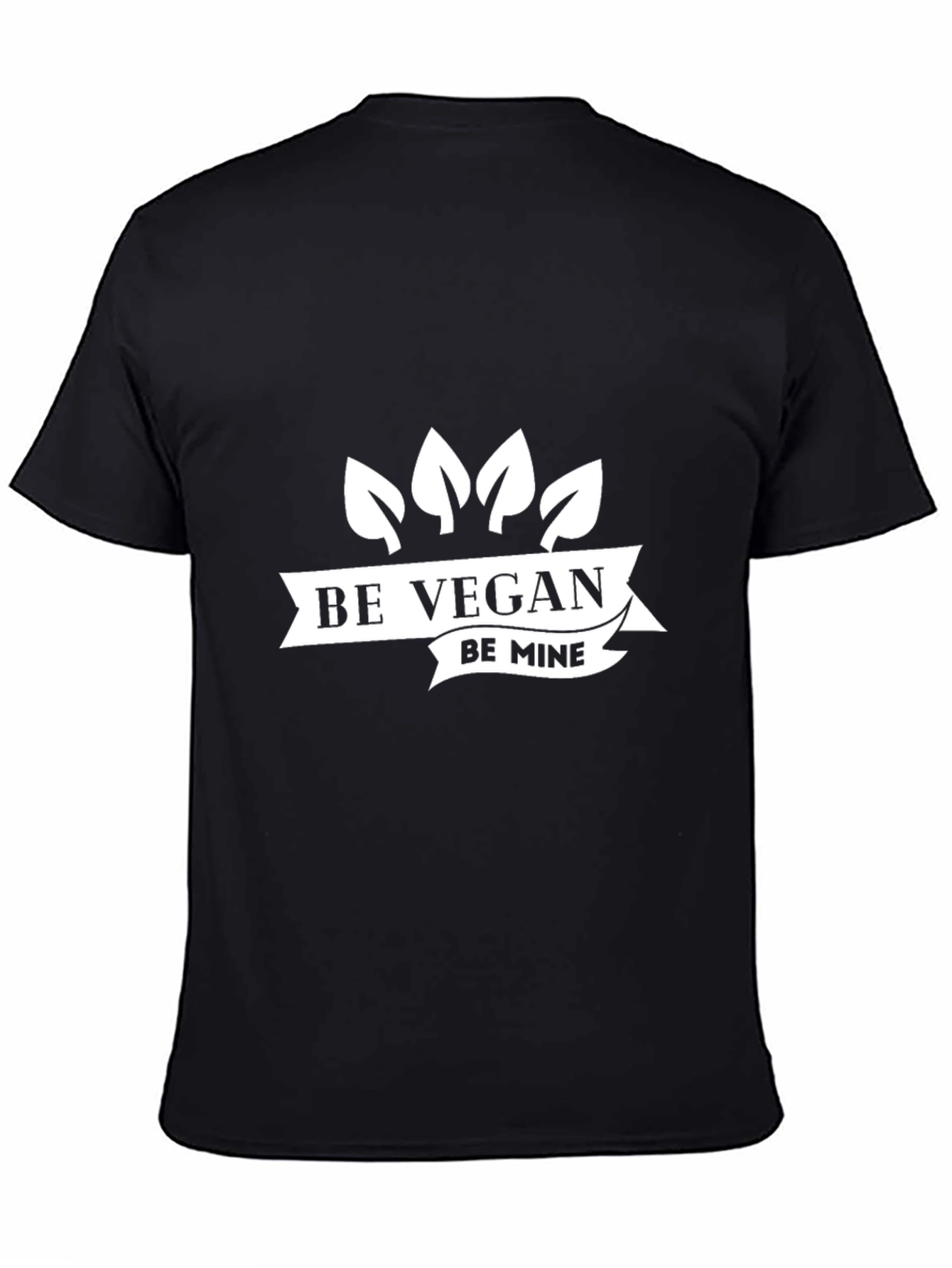 Be Vegan Be Mine Graphic Tee - Black
