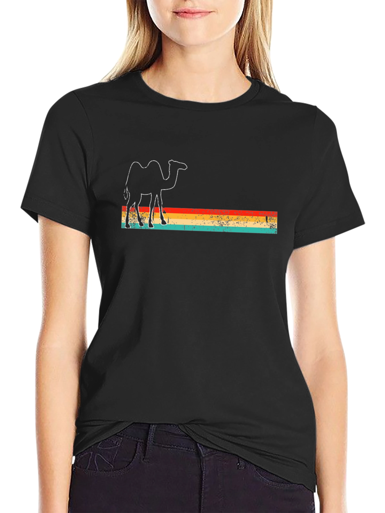 Retro Camel Graphic Tee - Desert Vibes
