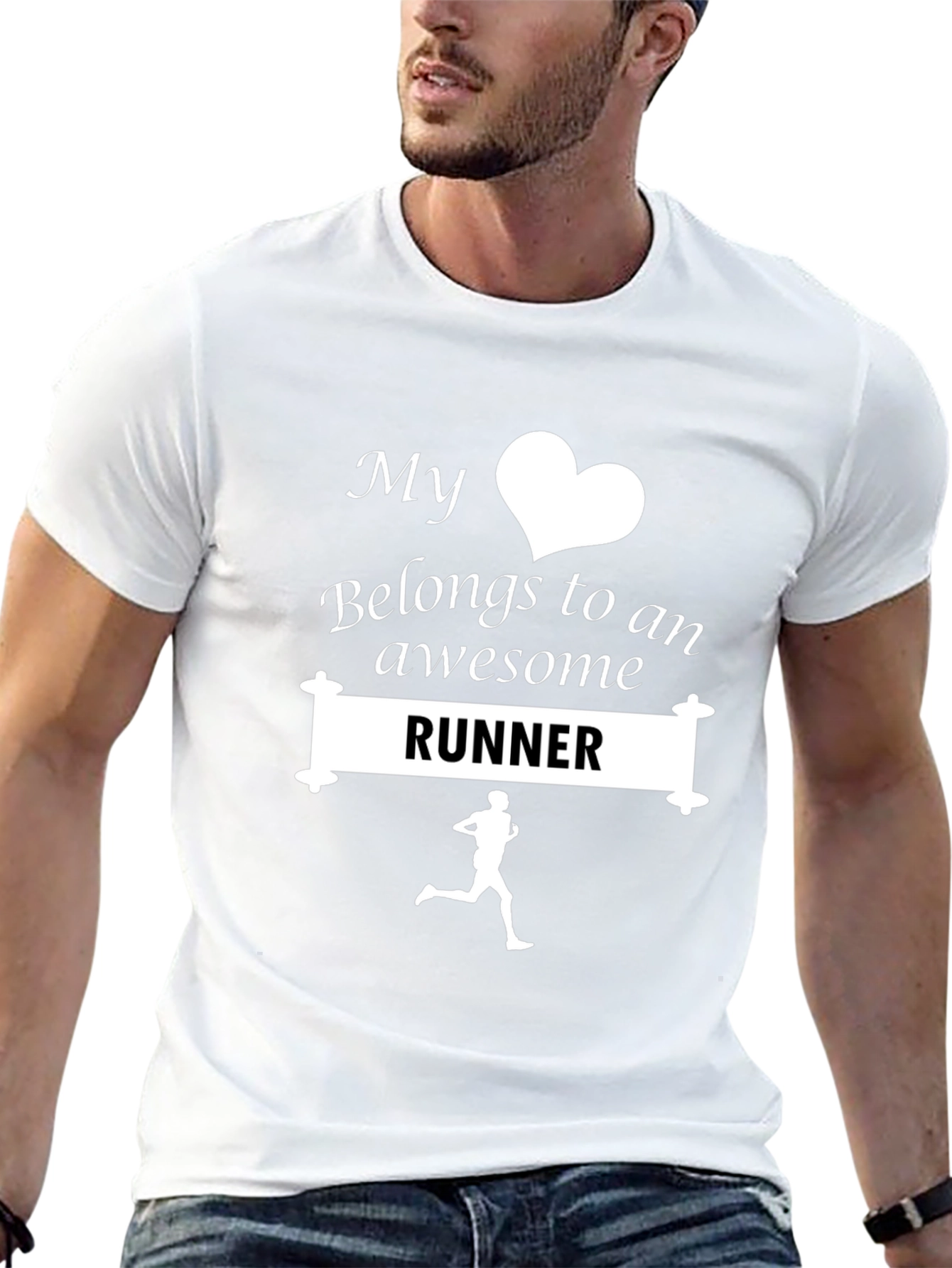 My Heart Belongs to a Runner T-Shirt - Black
