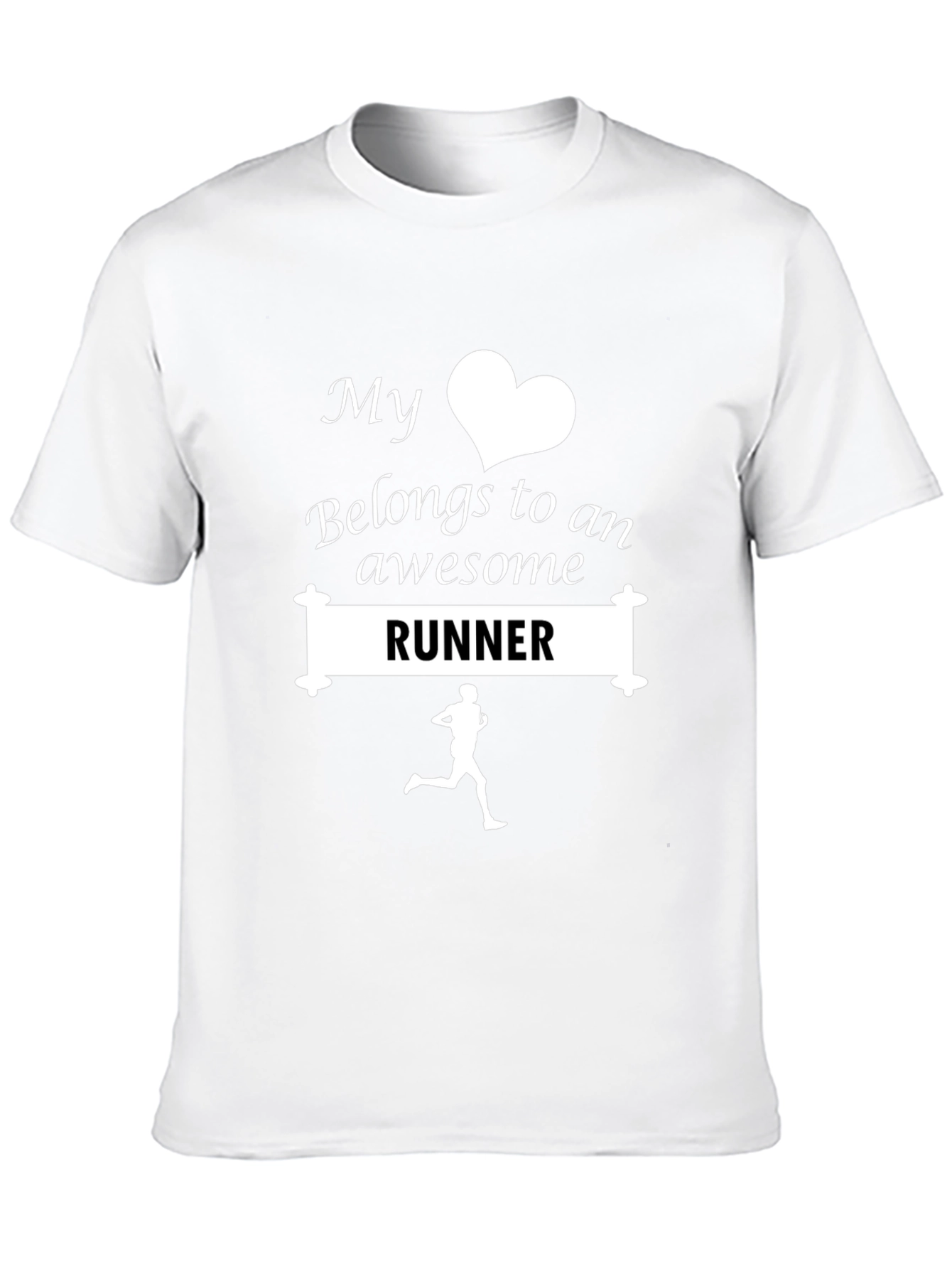 My Heart Belongs to a Runner T-Shirt - Black
