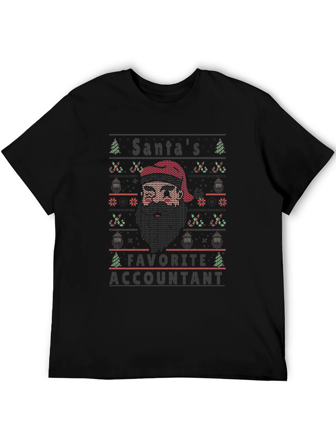 Santas Favorite Accountant Ugly Christmas Sweater T-Shirt