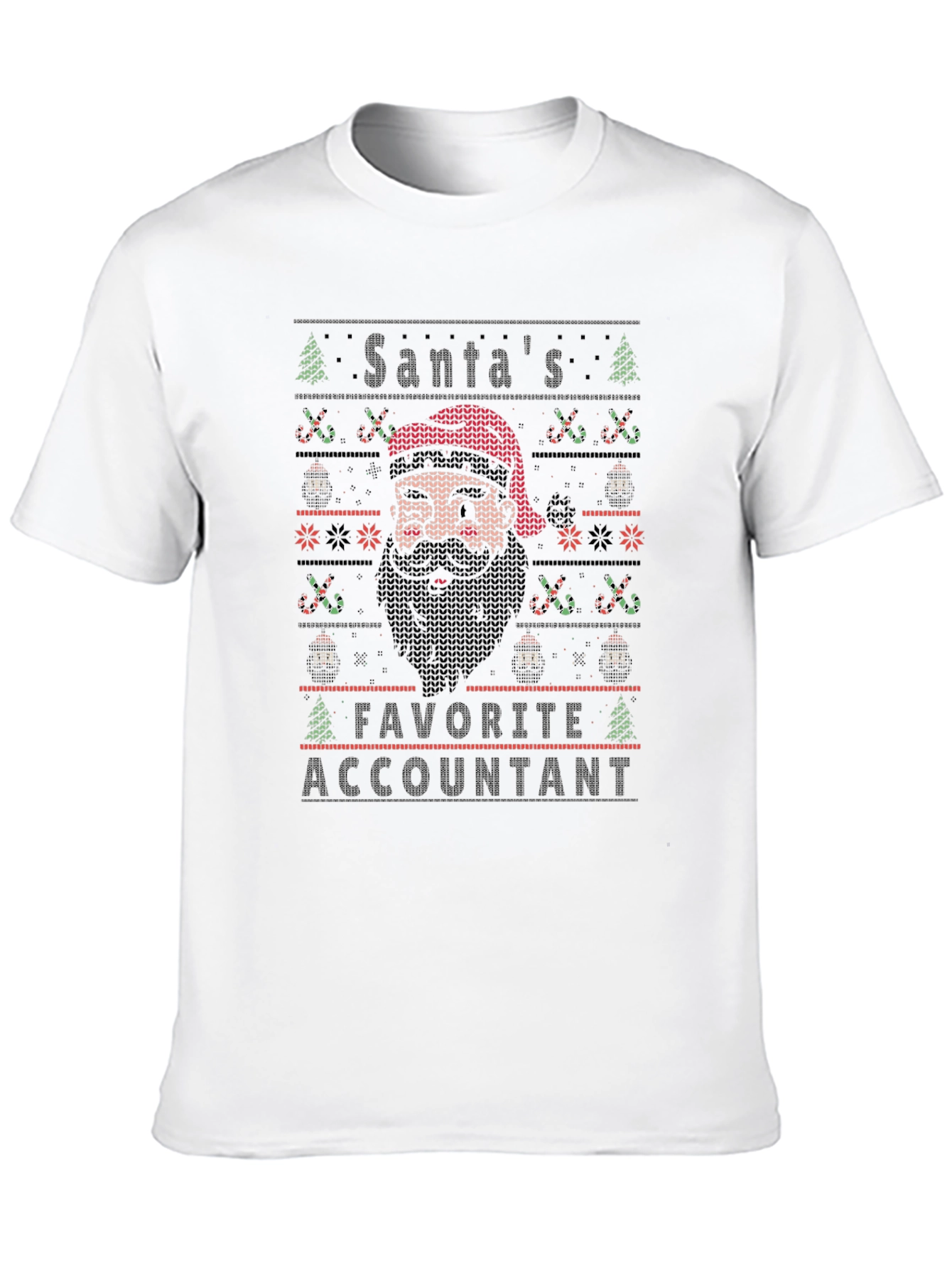 Santas Favorite Accountant Ugly Christmas Sweater T-Shirt