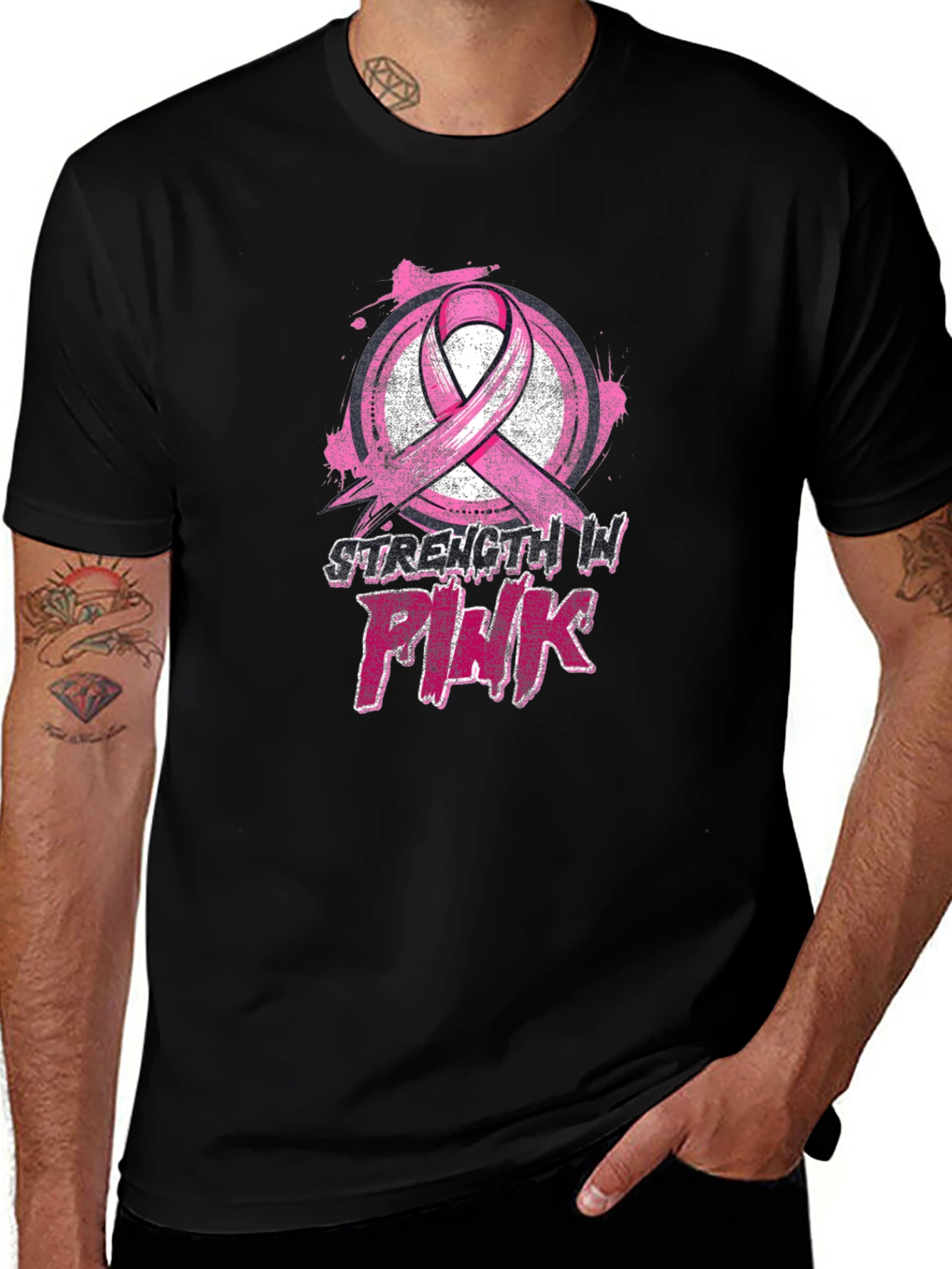 Strength In Pink Breast Cancer Awareness T-Shirt